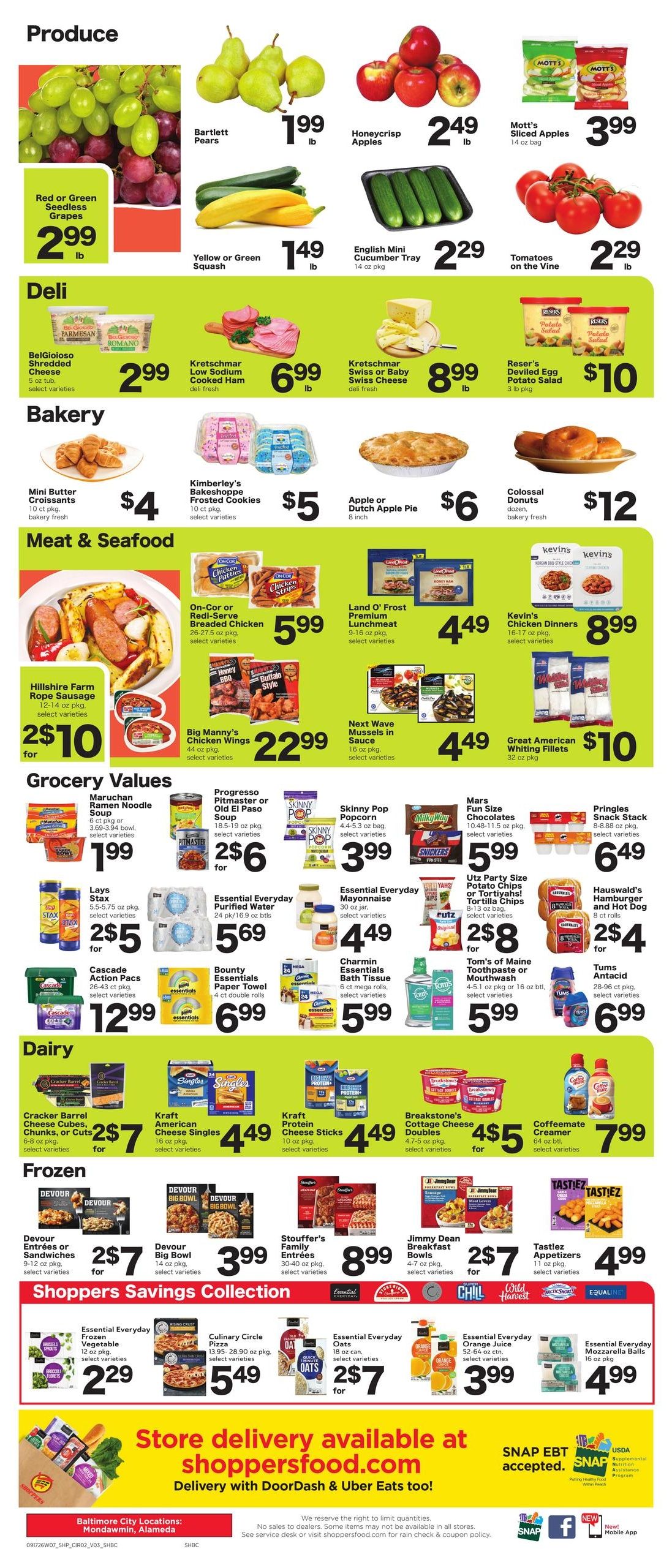 Shoppers (Baltimore Area, MD) Weekly Savings Weekly Ad September 17 - 23, 2026