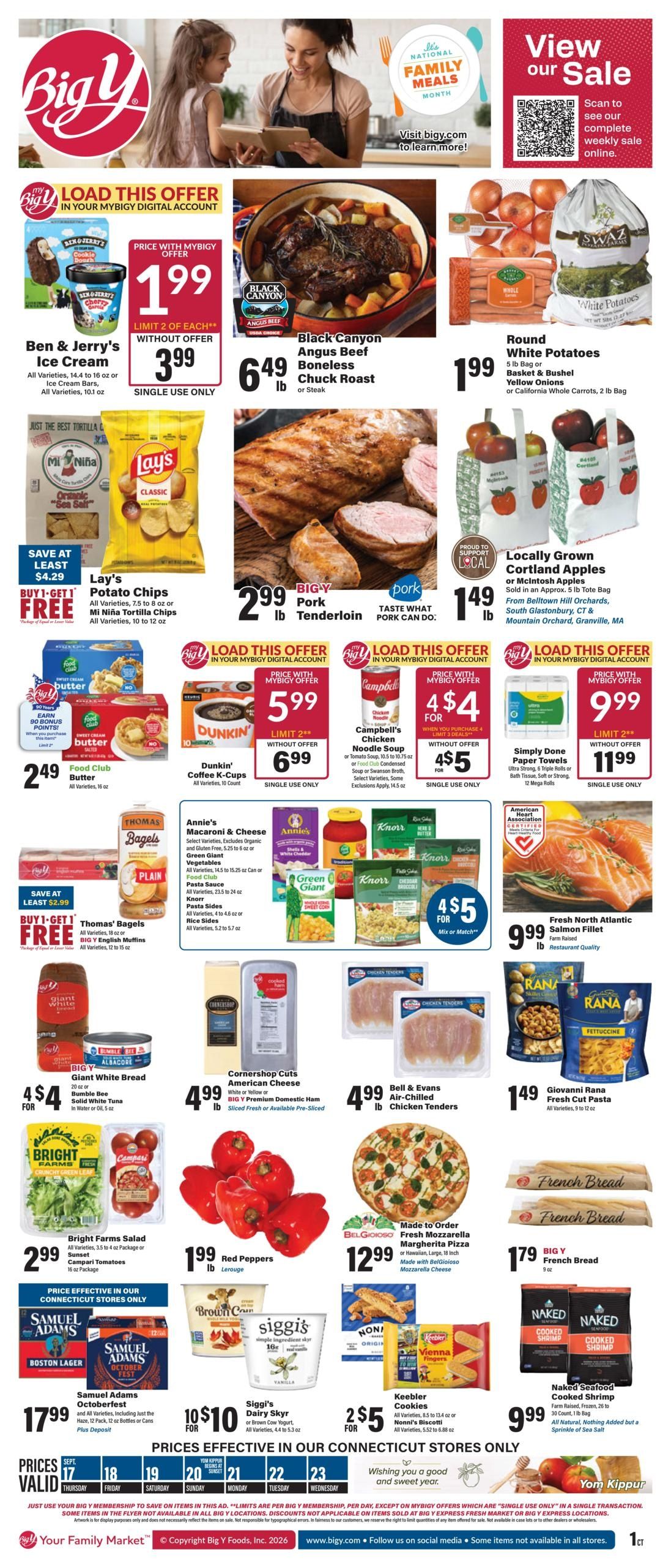 Big Y (Bridgeport Area, CT) Weekly Ad September 17 - 23, 2026