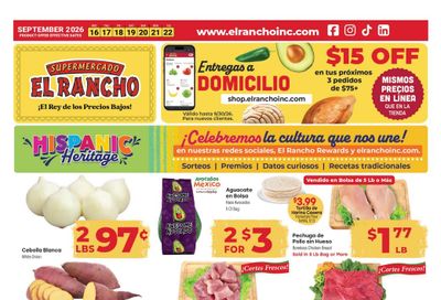 El Rancho Supermercado (Dallas-Mesquite Area, TX) Weekly Ad September 16 - 22, 2026