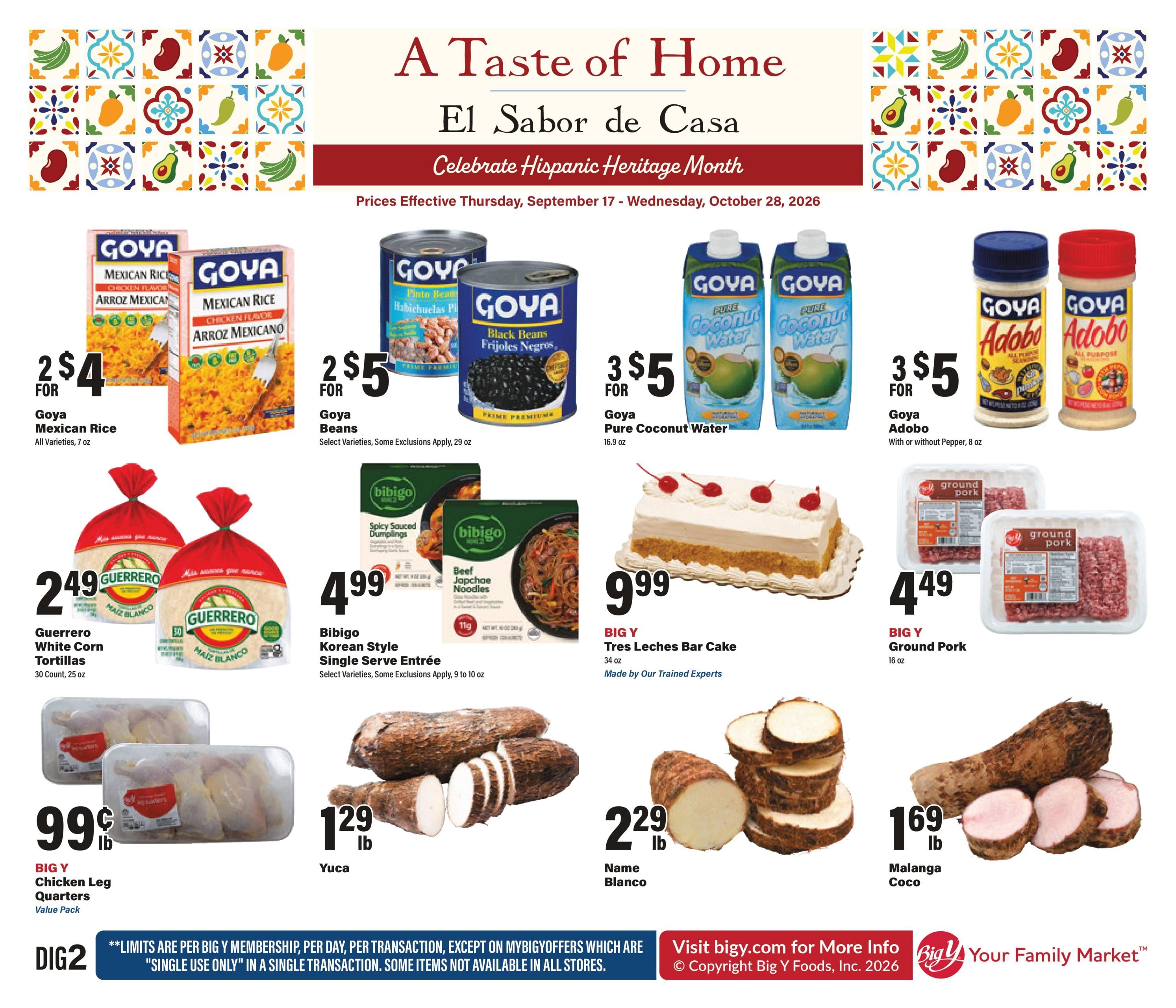 Big Y A Taste of Home Weekly Ad September 17 - October 21, 2026