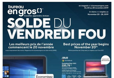 Bureau En Gros Flyer November 20 to 28
