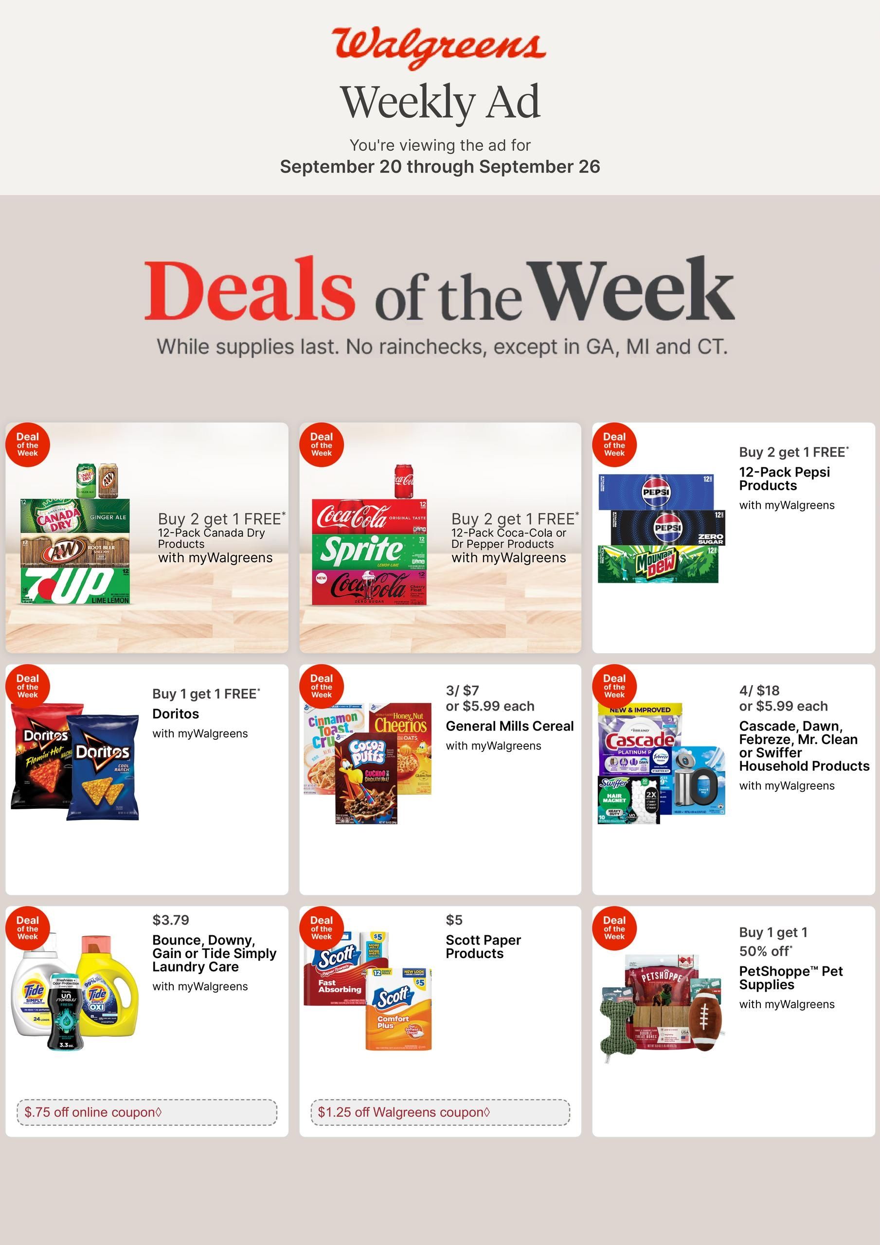 Walgreens (Timpson Area, TX) Weekly Ad September 20 - 26, 2026