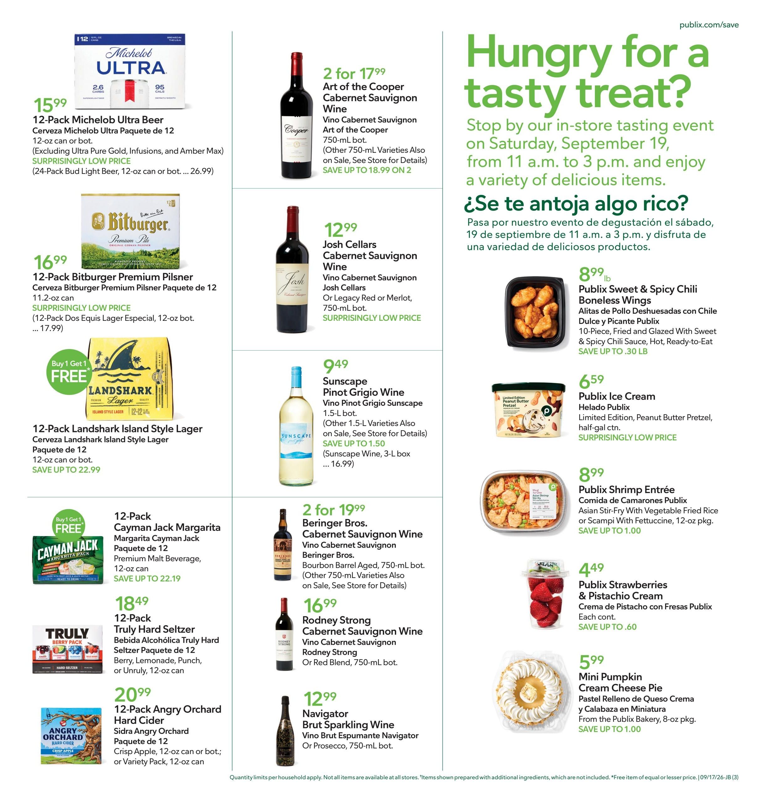 Publix (Savannah Area, GA) Anuncio Semanal Español Weekly Ad September 16 - 22, 2026