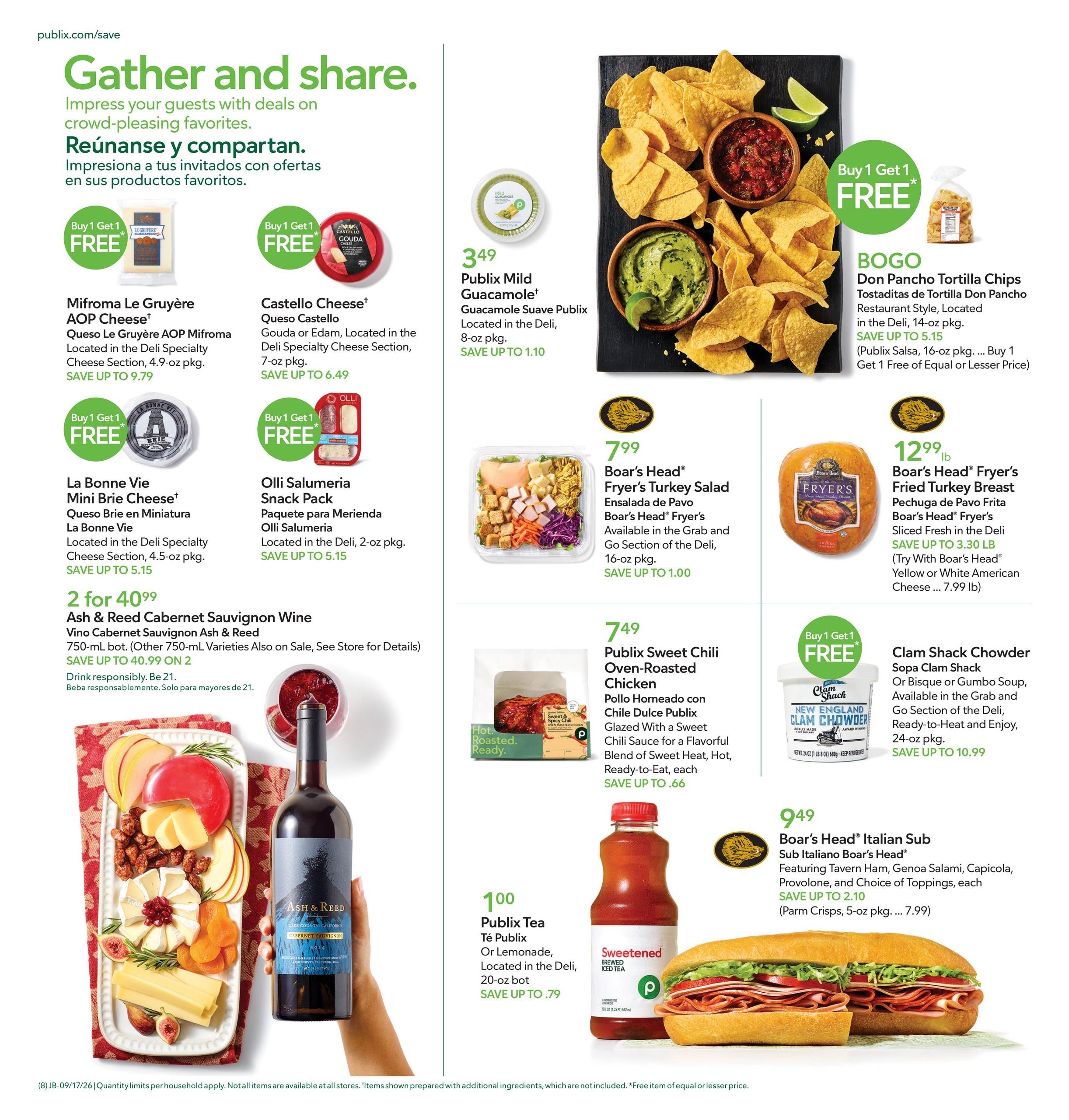 Publix (Savannah Area, GA) Anuncio Semanal Español Weekly Ad September 16 - 22, 2026