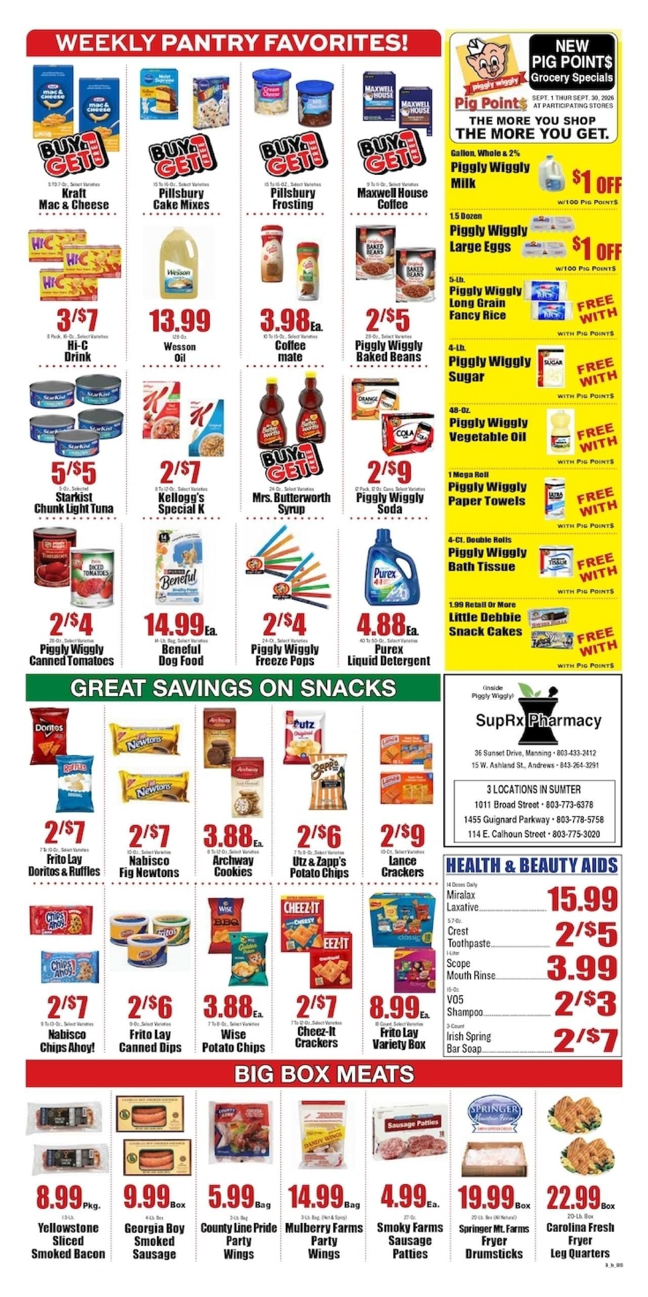 Piggly Wiggly (Aiken Area, SC) Weekly Ad September 16 - 22, 2026