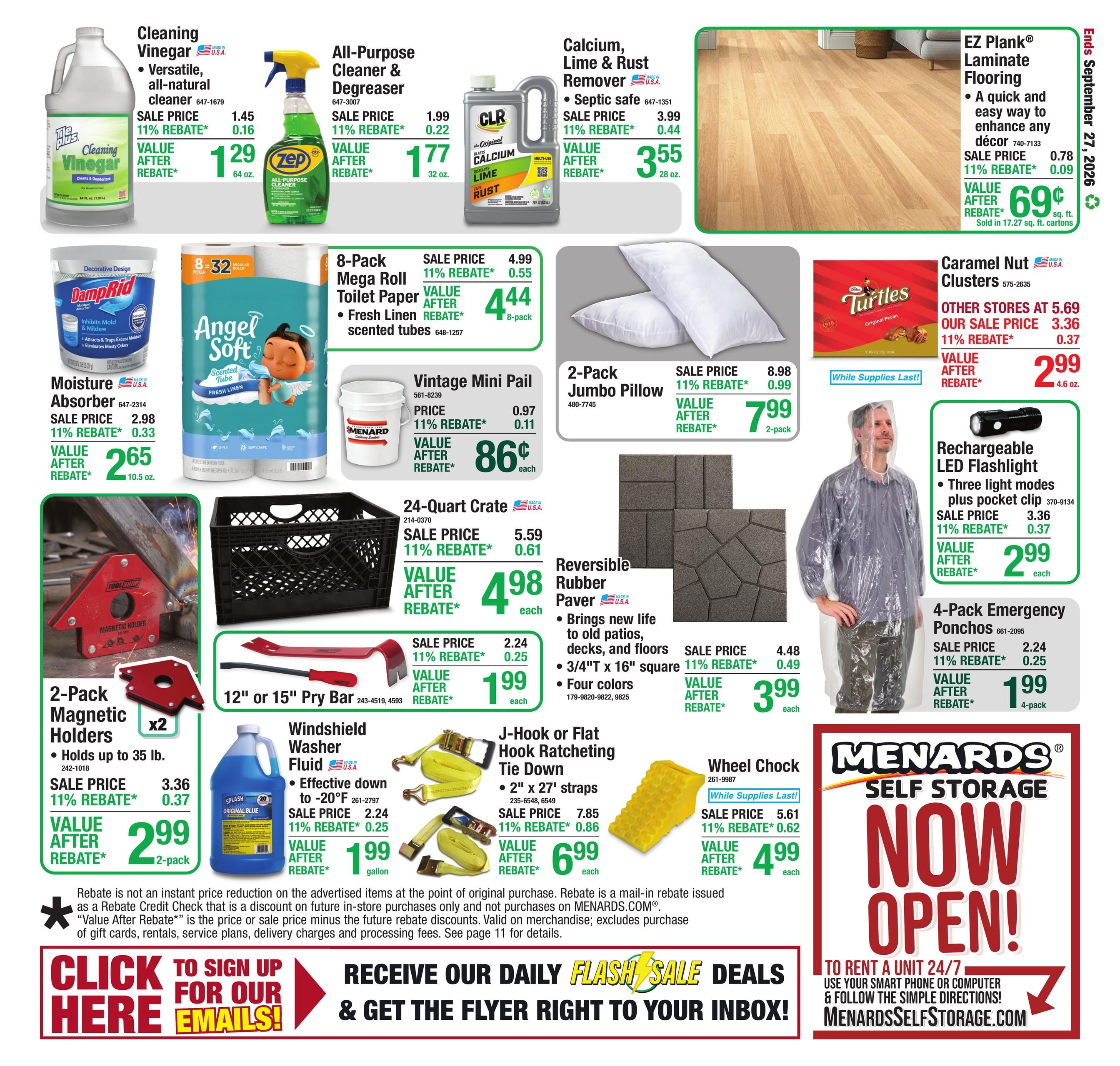 Menards (Sabetha Area, KS) 11% Rebate Sale Weekly Ad September 16 - 27, 2026