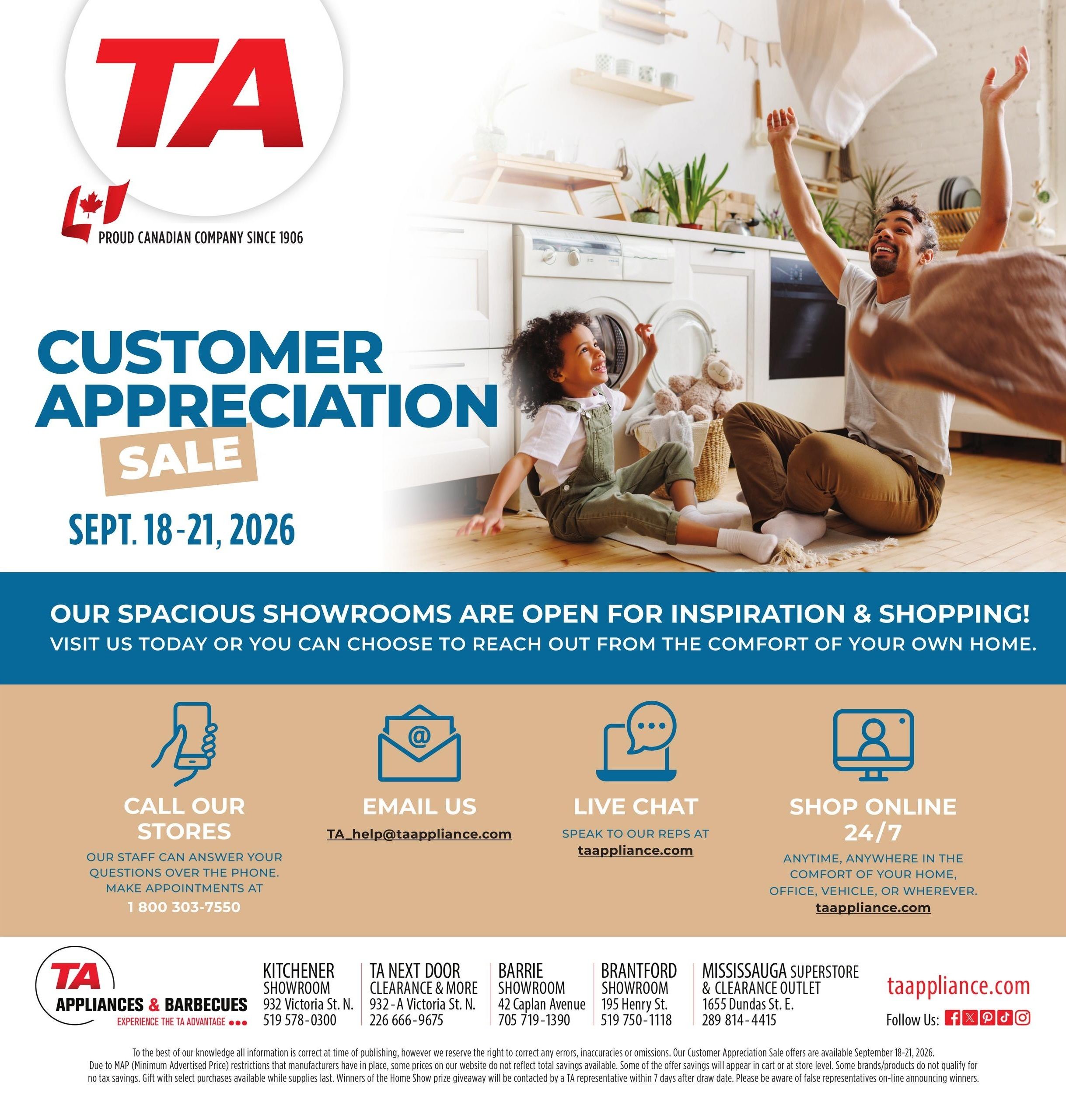 TA Appliances Flyer September 14 to 20