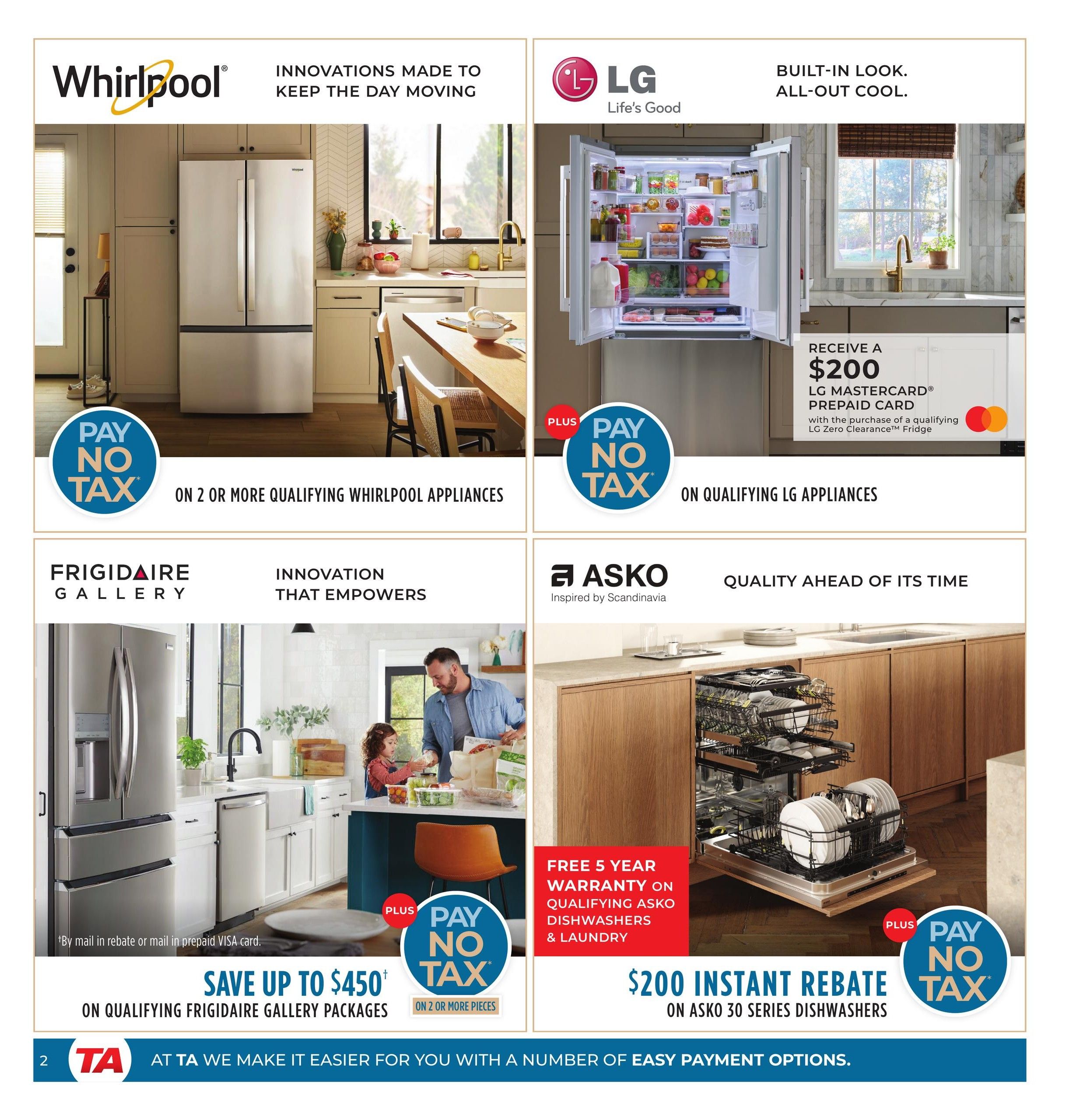 TA Appliances Flyer September 14 to 20