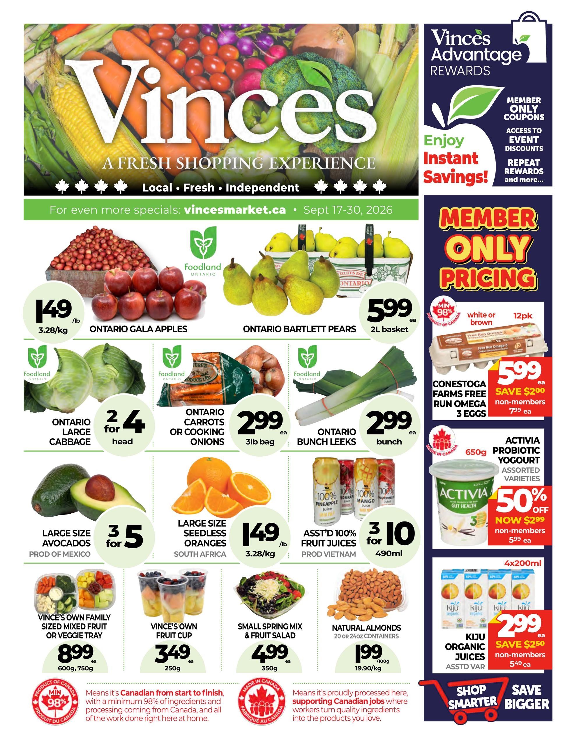 Vince's Market Flyer September 17 to 30
