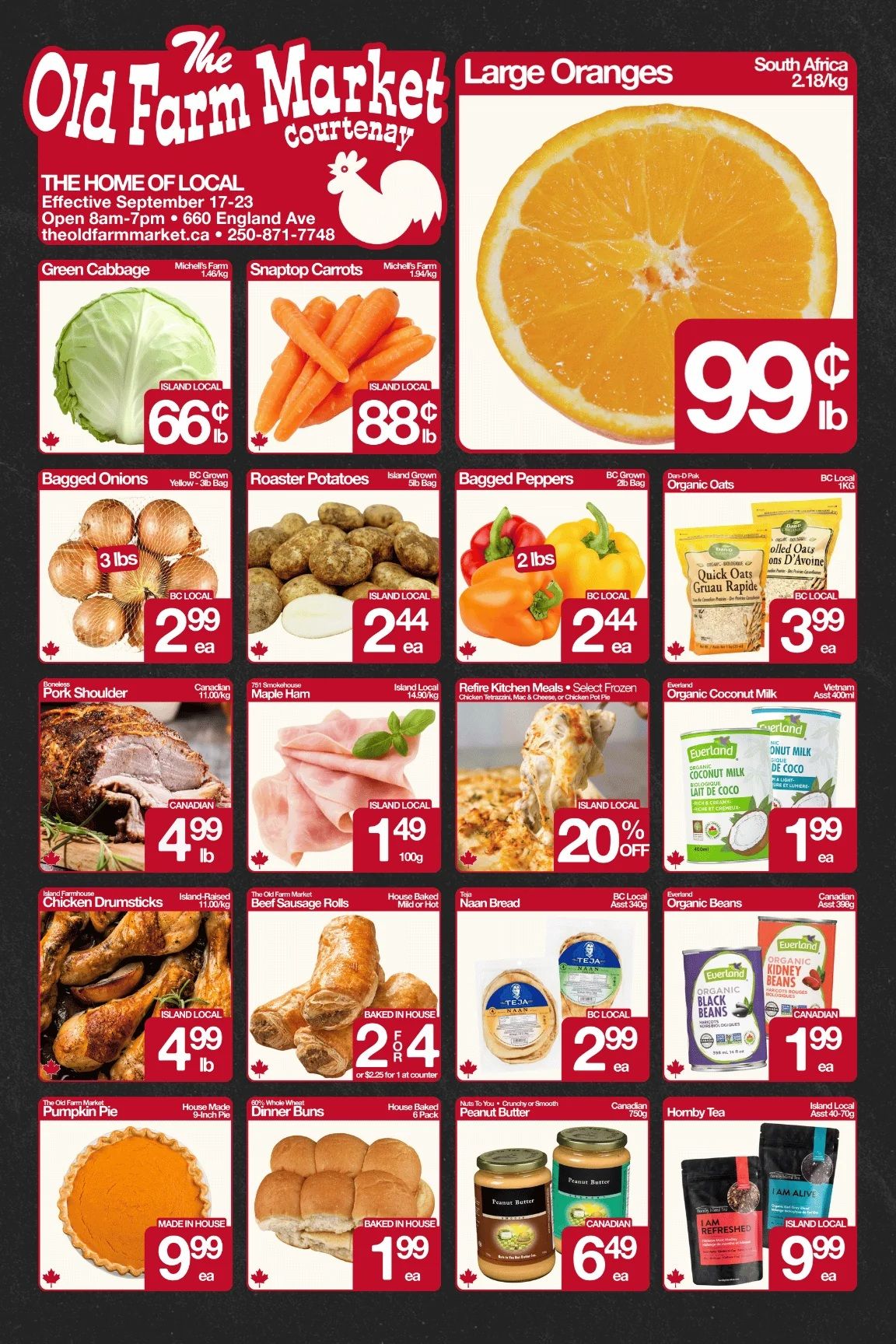 The Old Farm Market (Courtenay) Flyer September 17 to 23