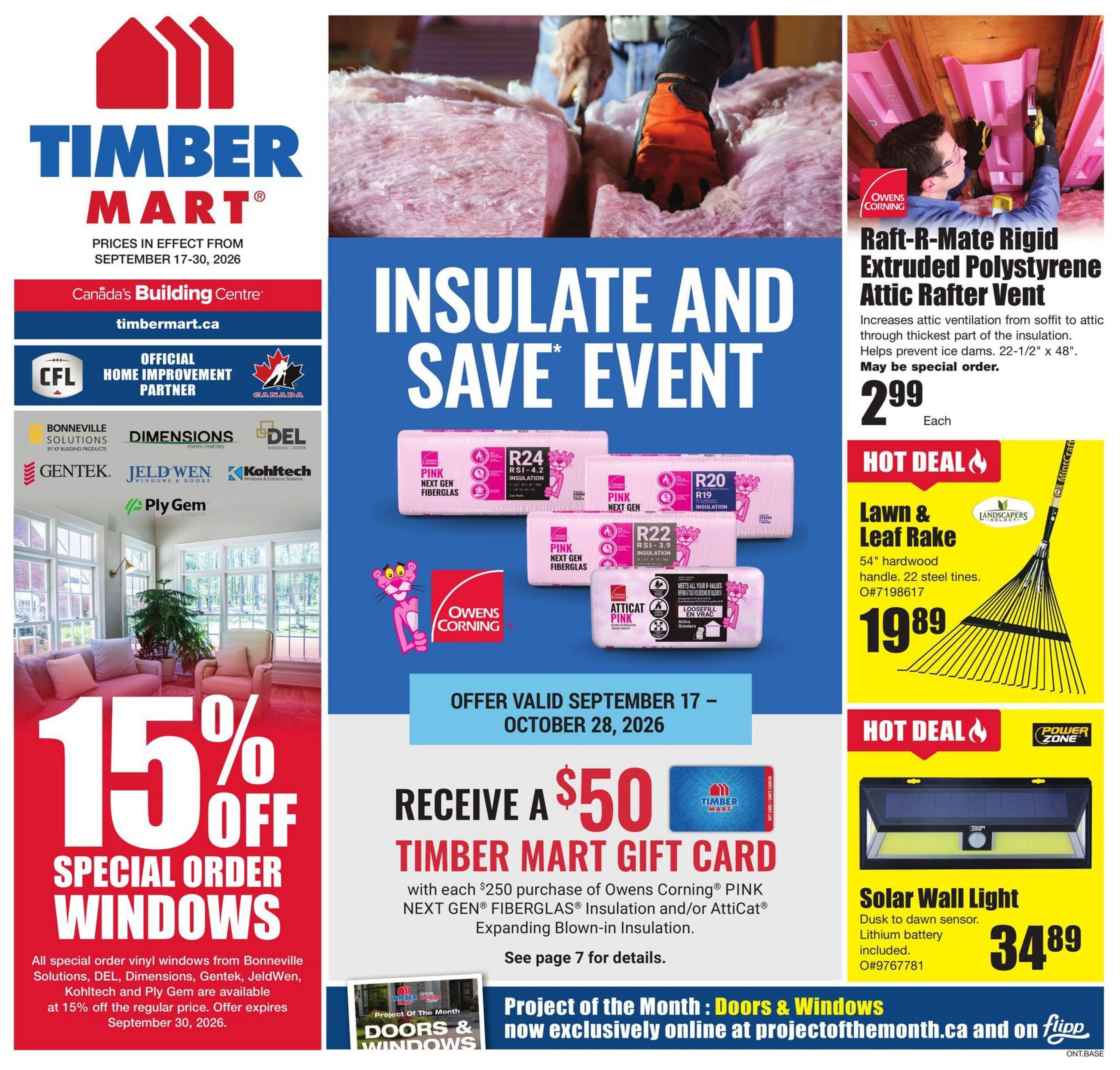 Timber Mart Flyer September 17 to 30