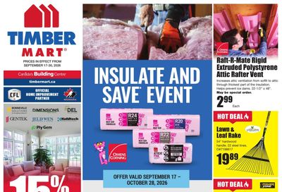 Timber Mart Flyer September 17 to 30