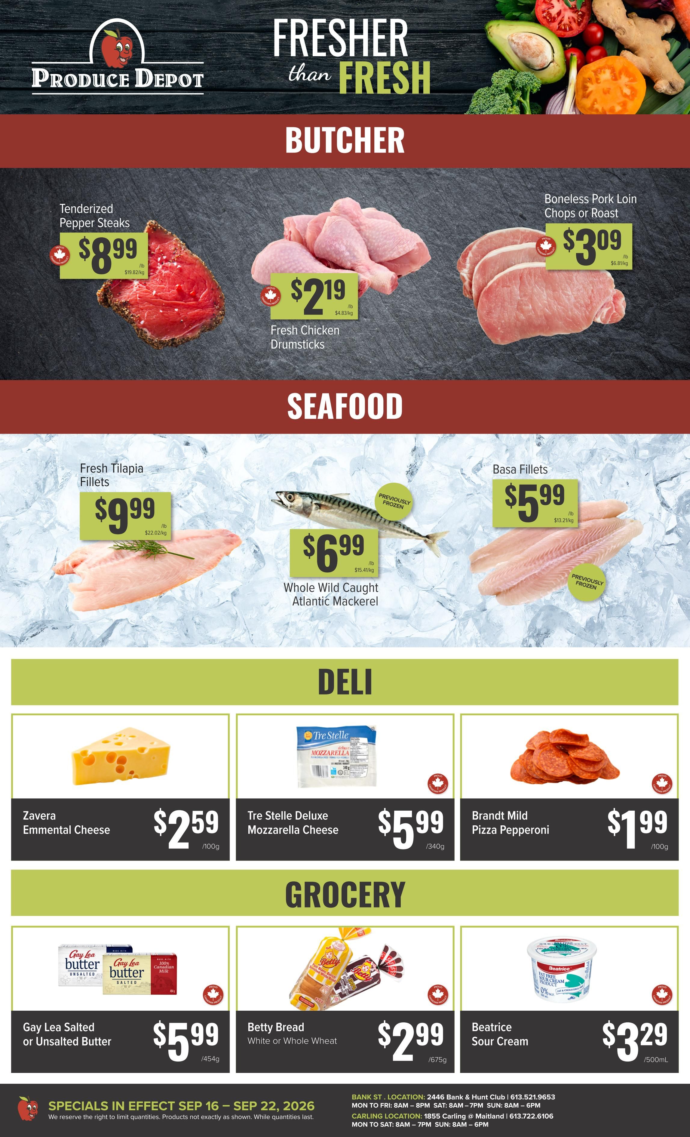 Produce Depot Flyer September 16 to 22