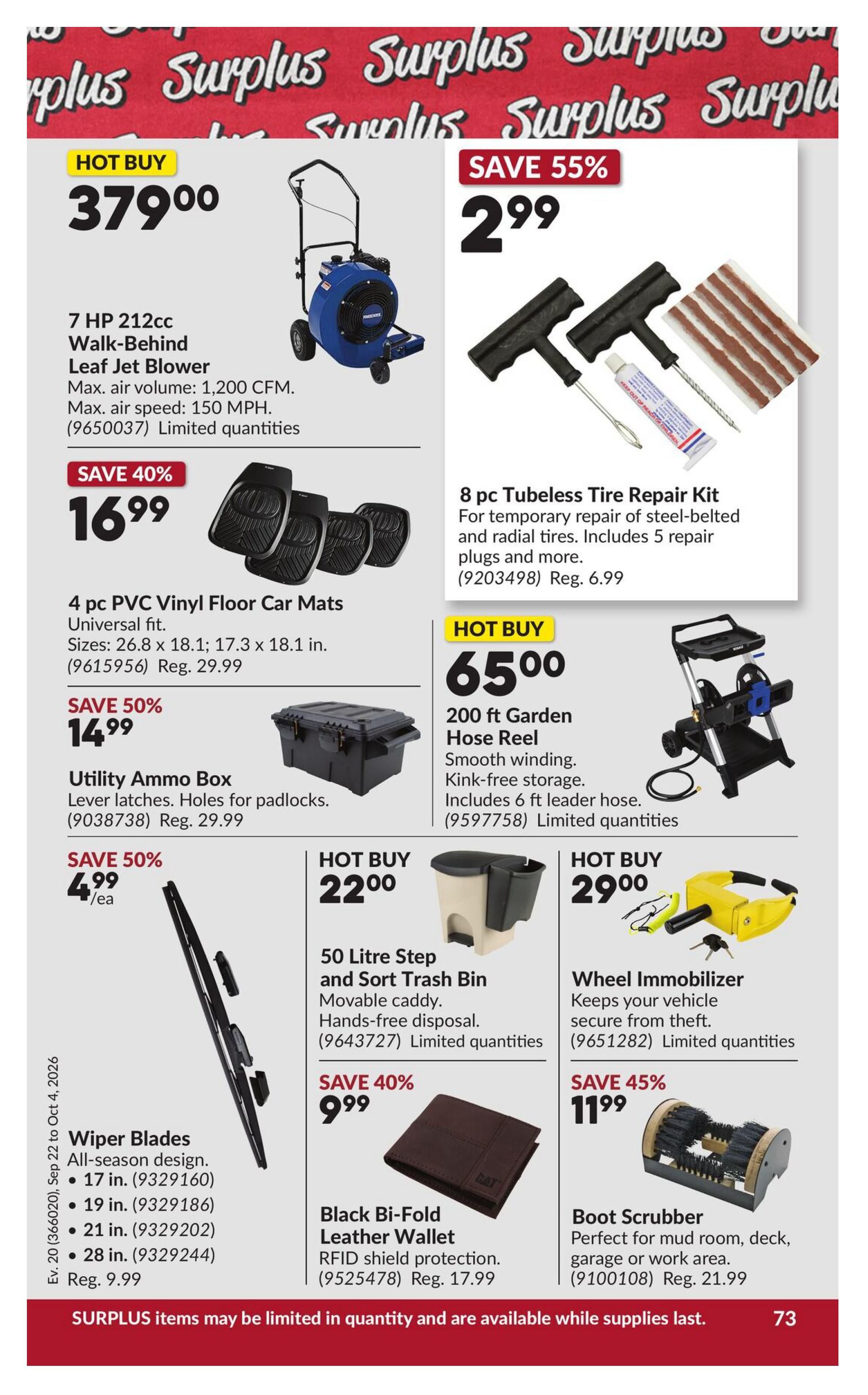 Princess Auto Flyer September 22 to October 4