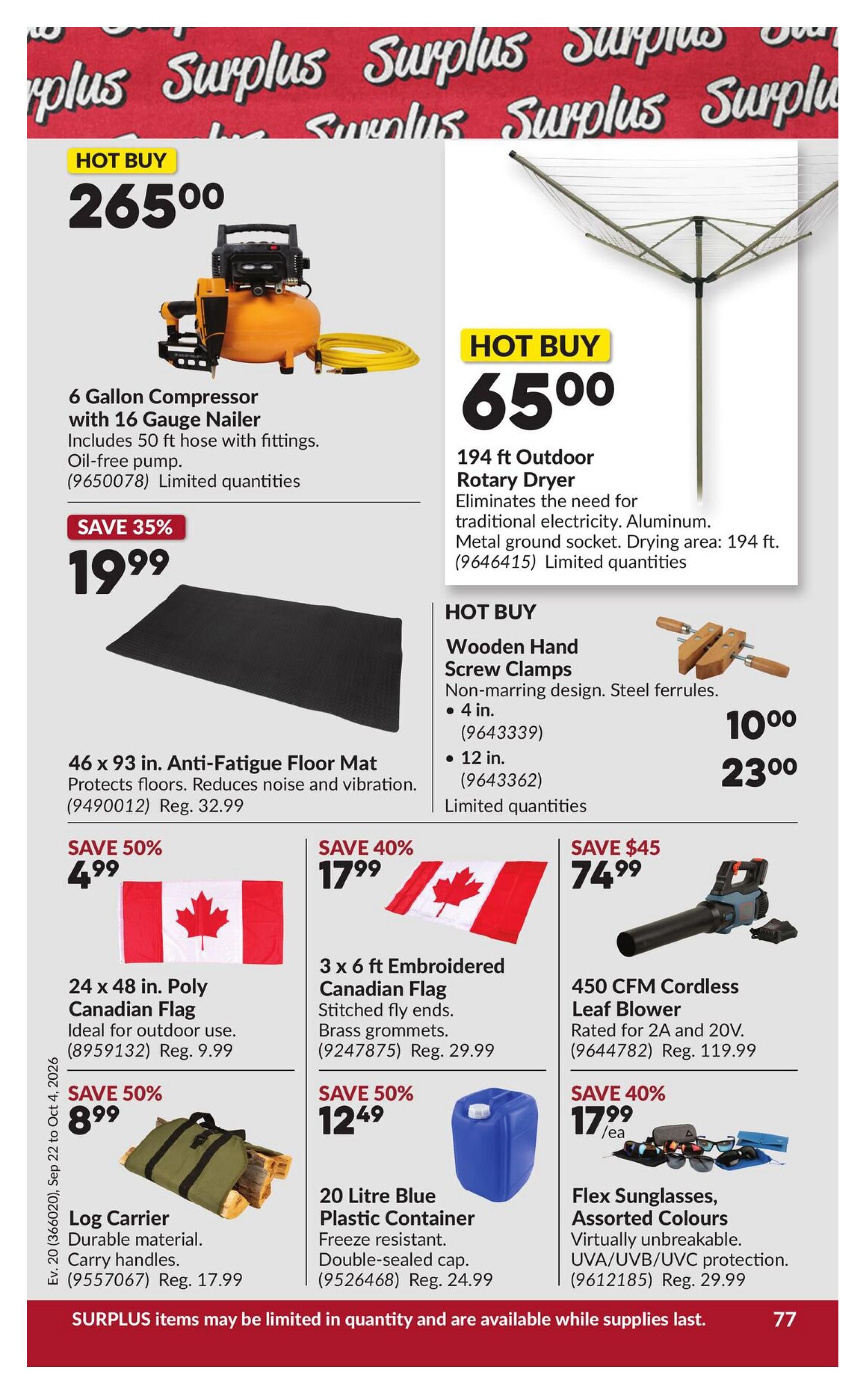 Princess Auto Flyer September 22 to October 4