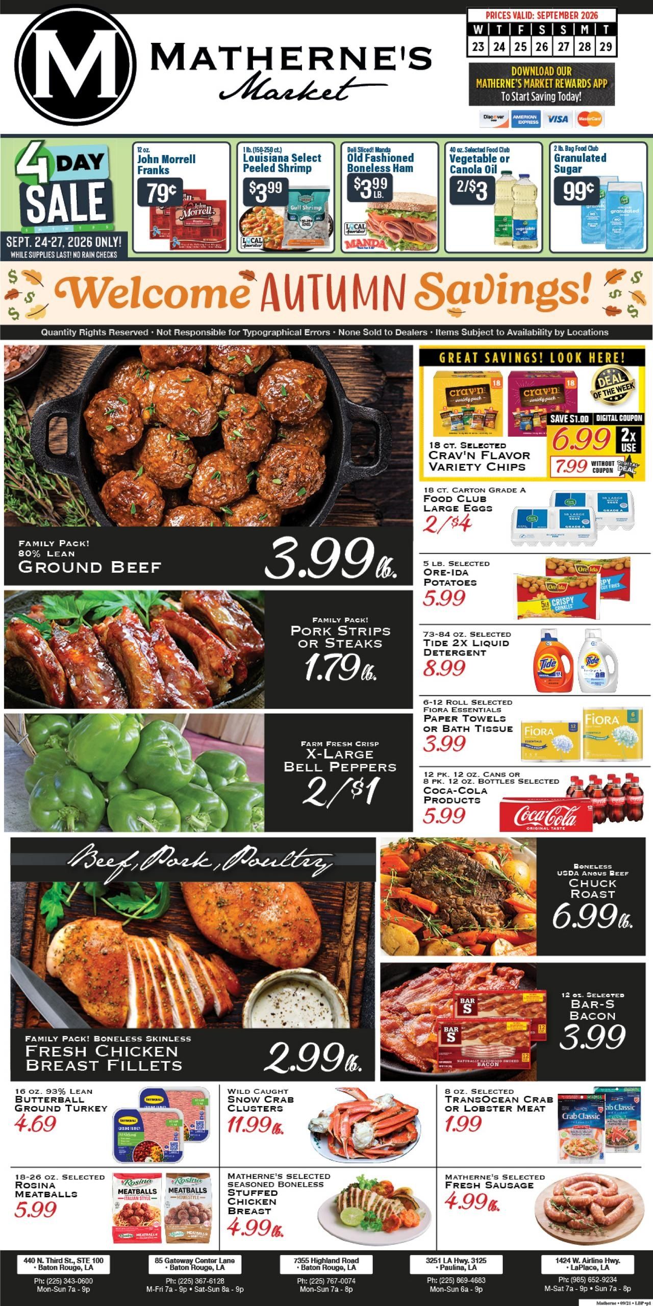 Matherne's Supermarket Weekly Ad September 23 - 29, 2026
