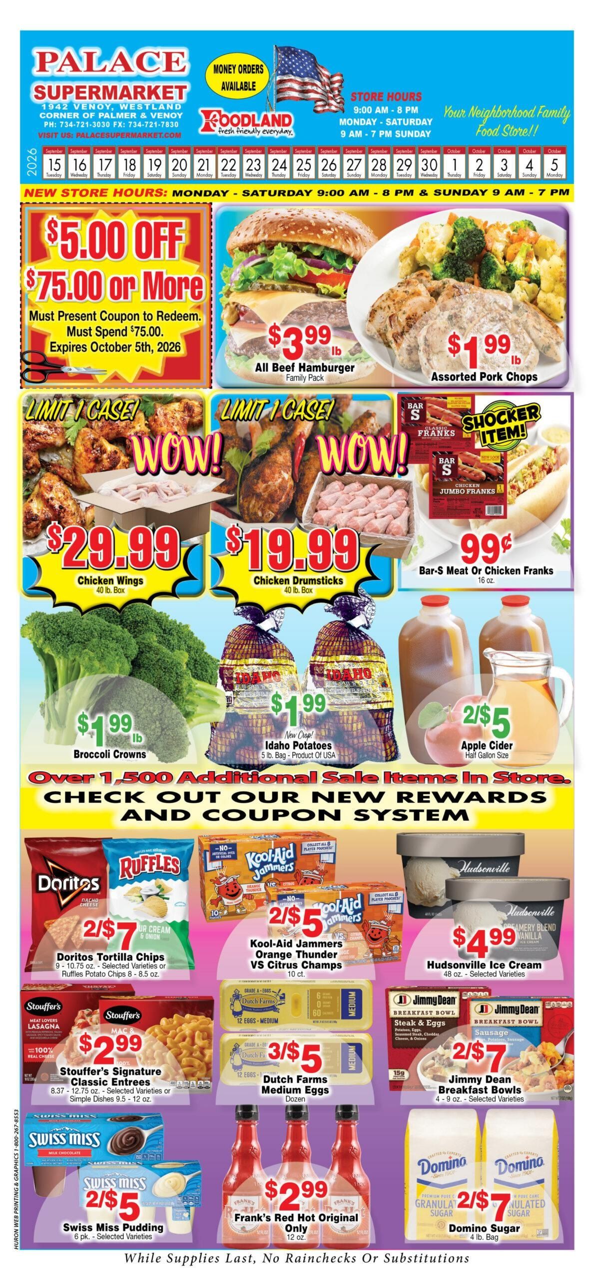 Palace & Foodmax Supermarket Weekly Ad September 15 - October 5, 2026