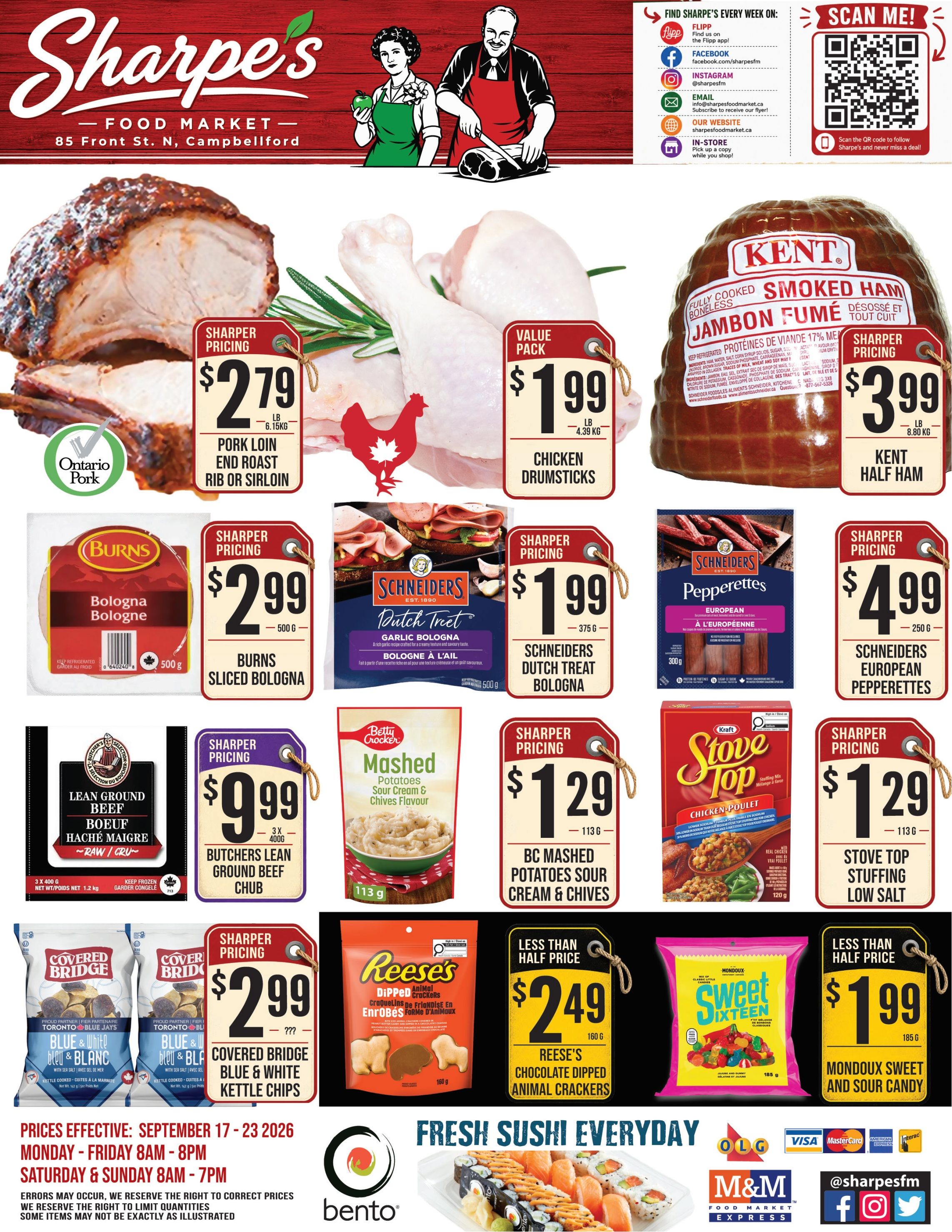 Sharpe's Food Market Flyer September 17 to 23