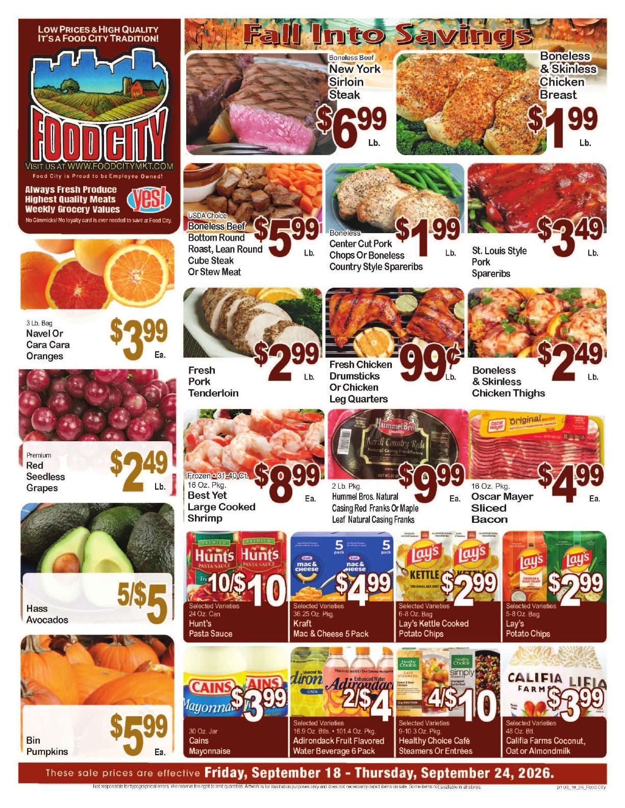 Food City New England Weekly Ad September 18 - 24, 2026