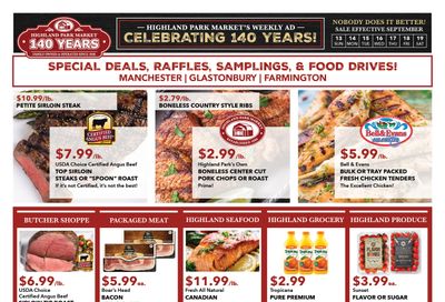 Highland Park Market (Connecticut) Weekly Ad September 13 - 19, 2026