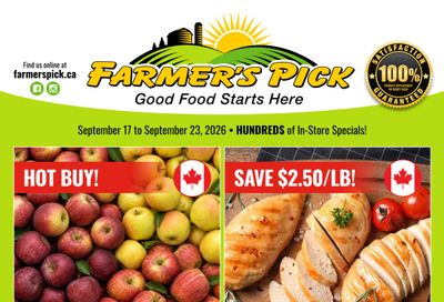 Farmer's Pick Flyer September 17 to 23