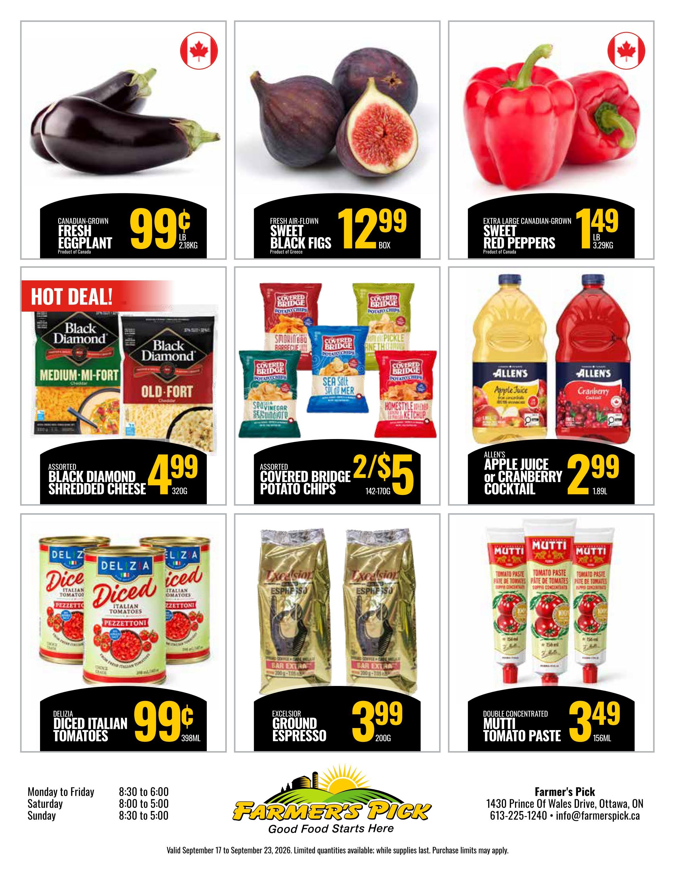 Farmer's Pick Flyer September 17 to 23