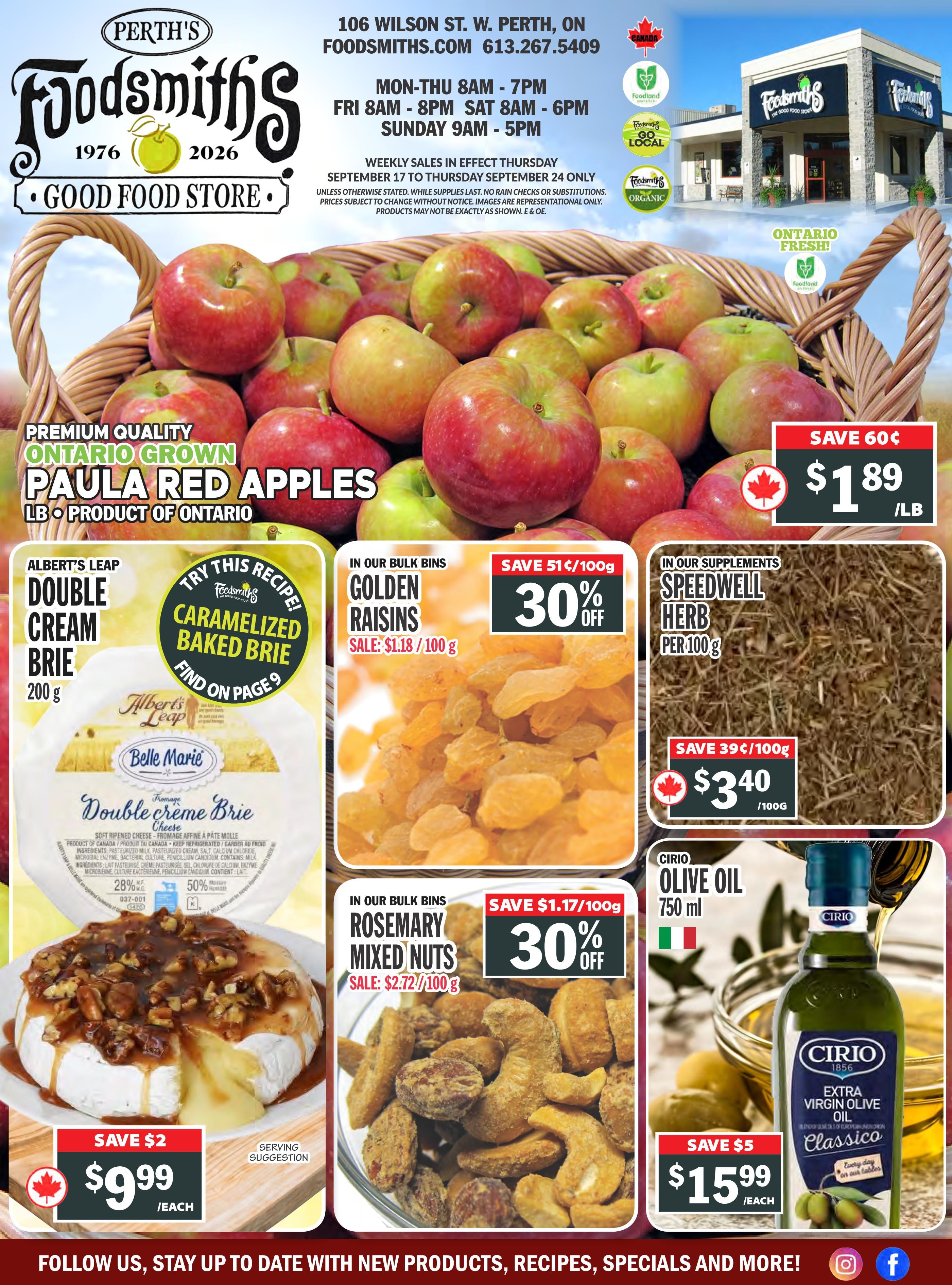 Foodsmiths Flyer September 17 to 24