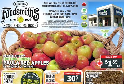 Foodsmiths Flyer September 17 to 24