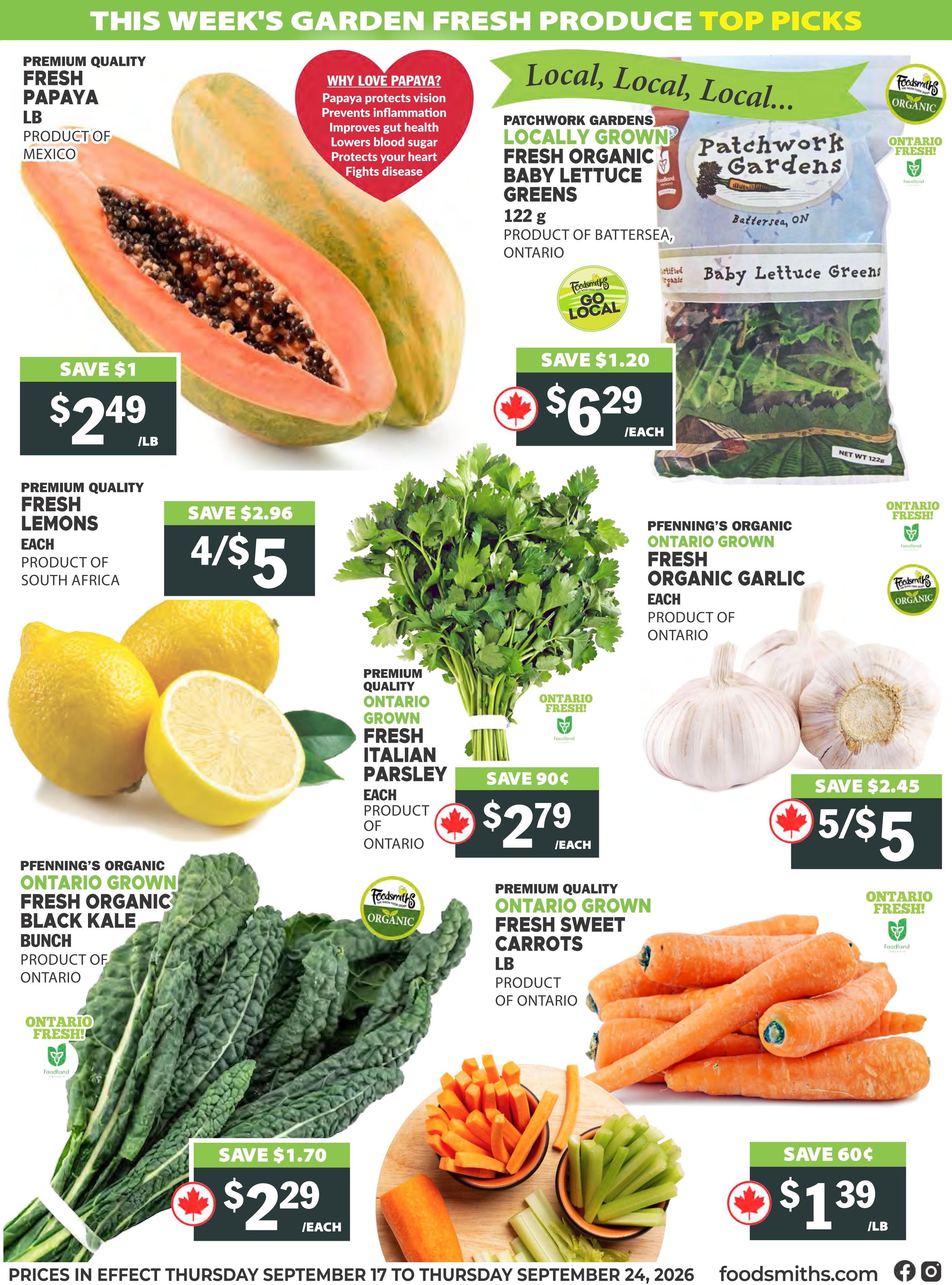 Foodsmiths Flyer September 17 to 24