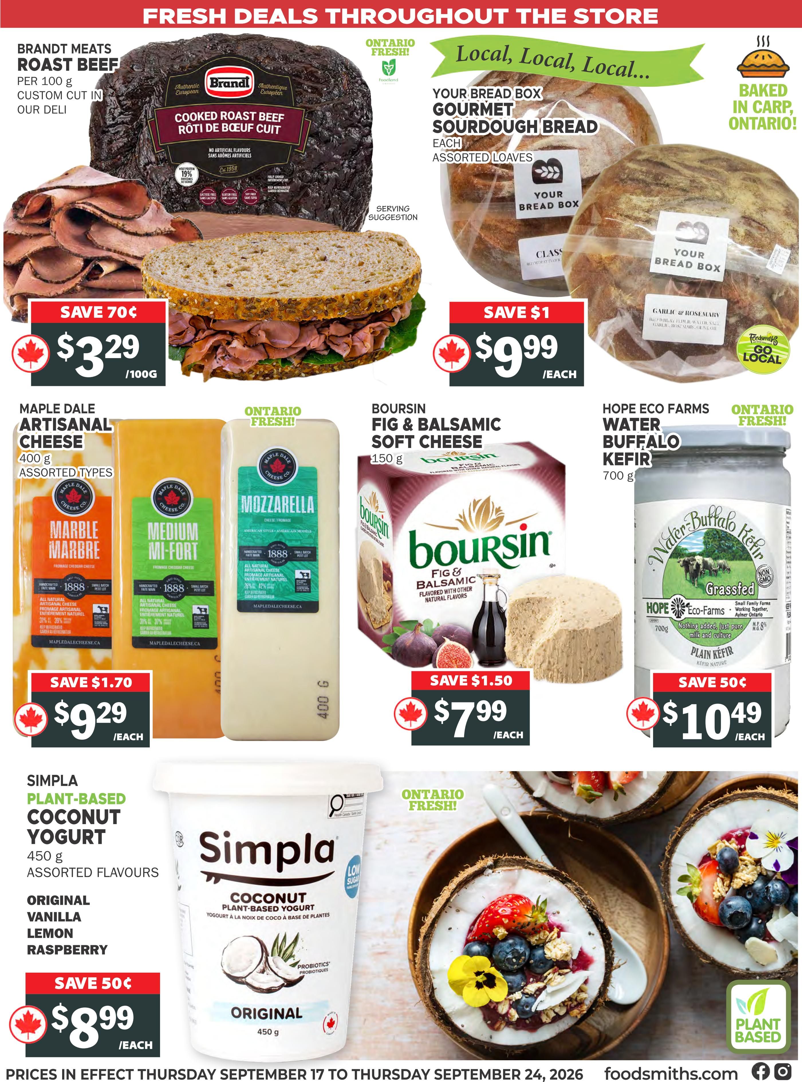 Foodsmiths Flyer September 17 to 24