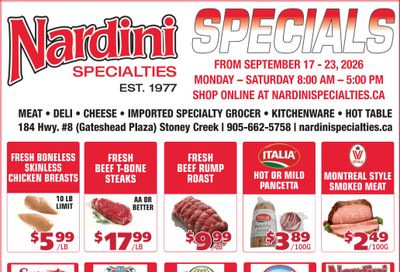 Nardini Specialties Flyer September 17 to 23