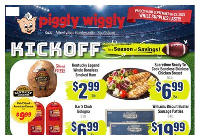 Piggly Wiggly (New Hope Area, AL) Weekly Ad September 16 - 22, 2026
