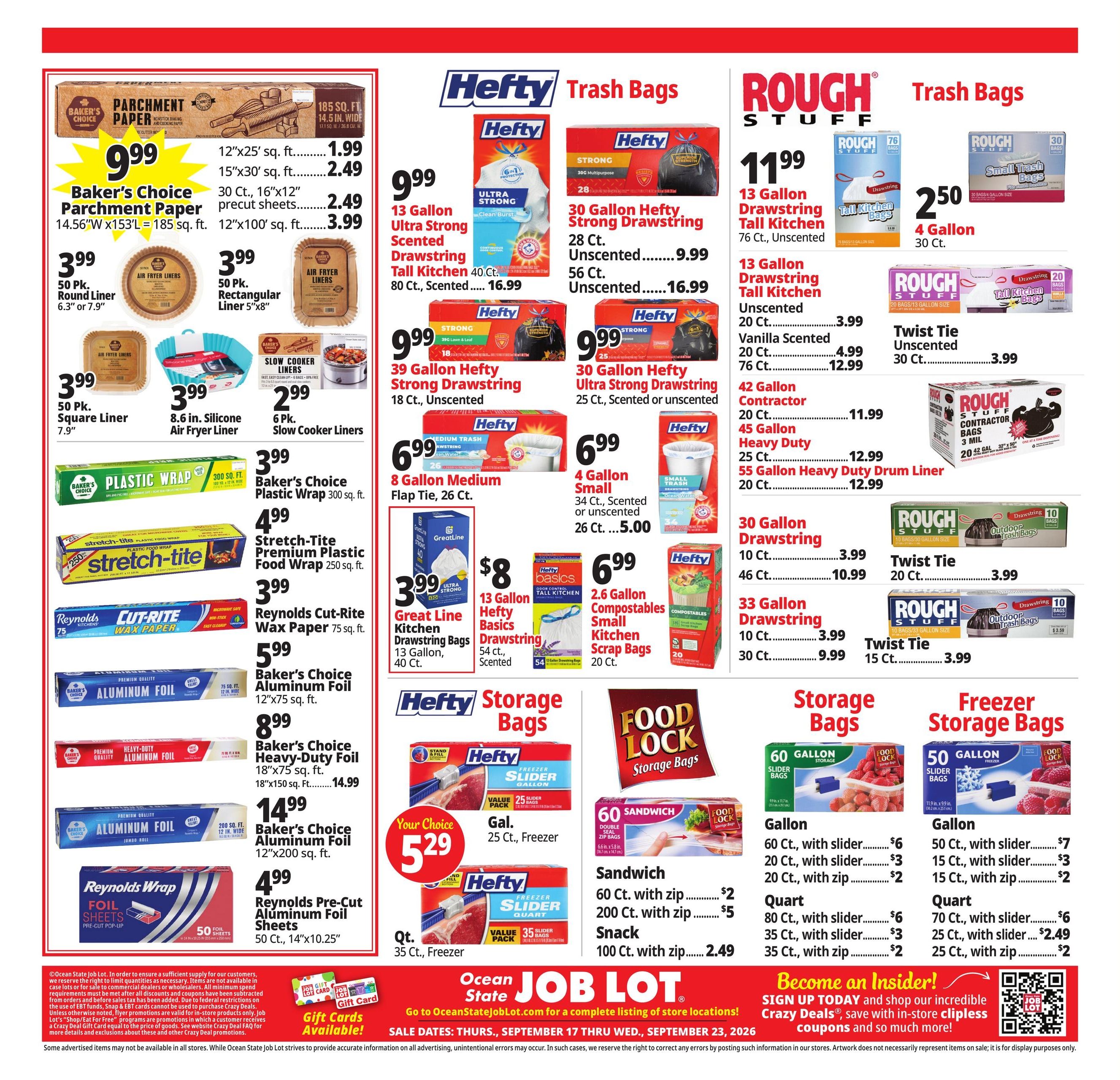 Ocean State Job Lot (Bridgeport Area, CT) Weekly Ad September 17 - 23, 2026