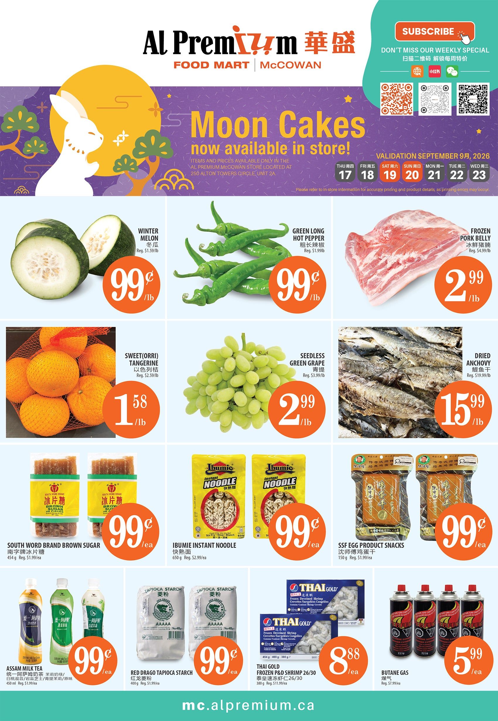 Al Premium Food Mart (McCowan) Flyer September 17 to 23
