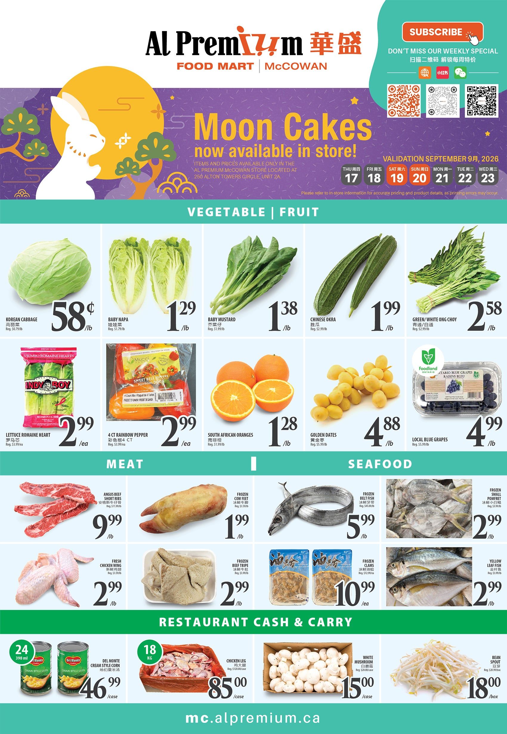 Al Premium Food Mart (McCowan) Flyer September 17 to 23