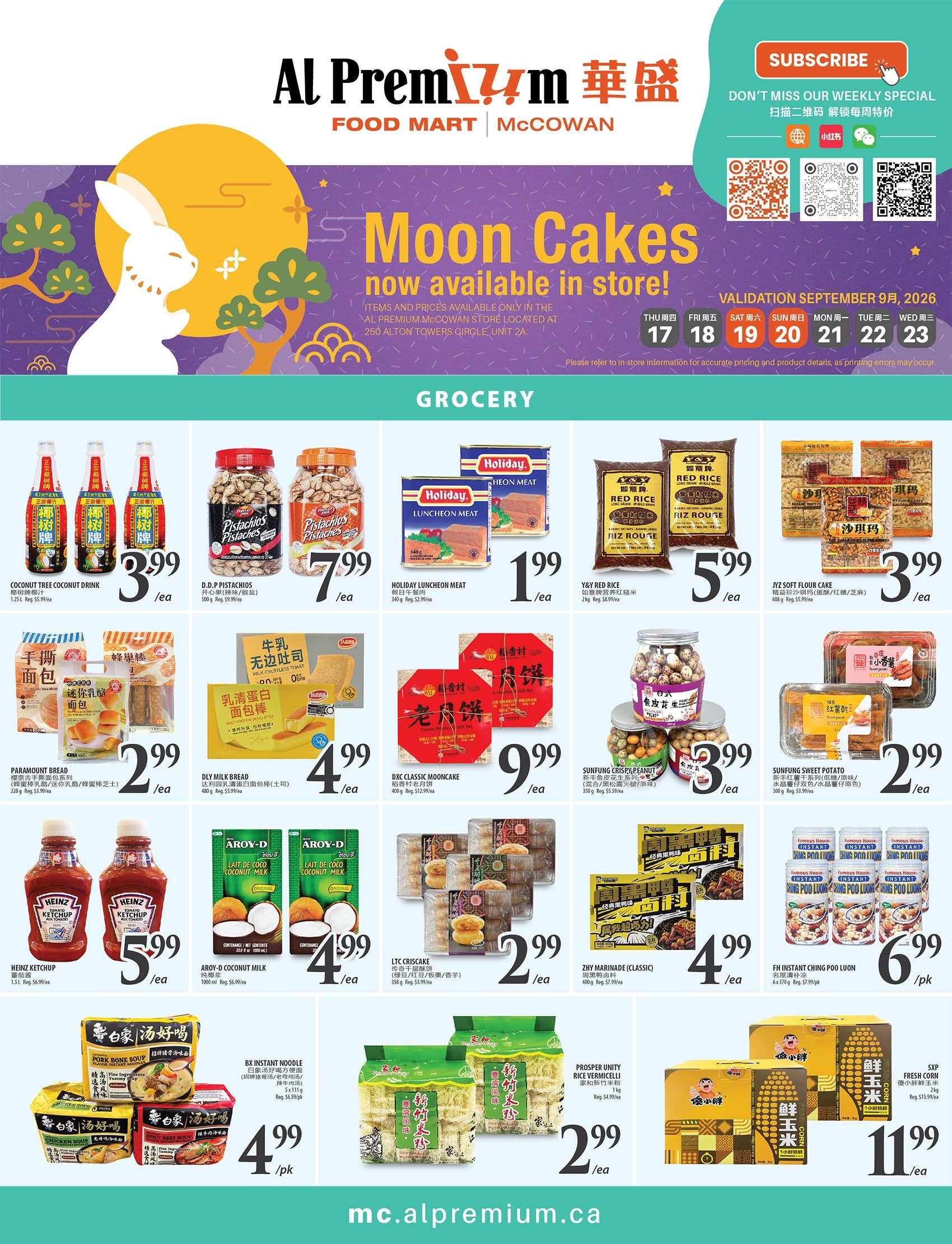 Al Premium Food Mart (McCowan) Flyer September 17 to 23