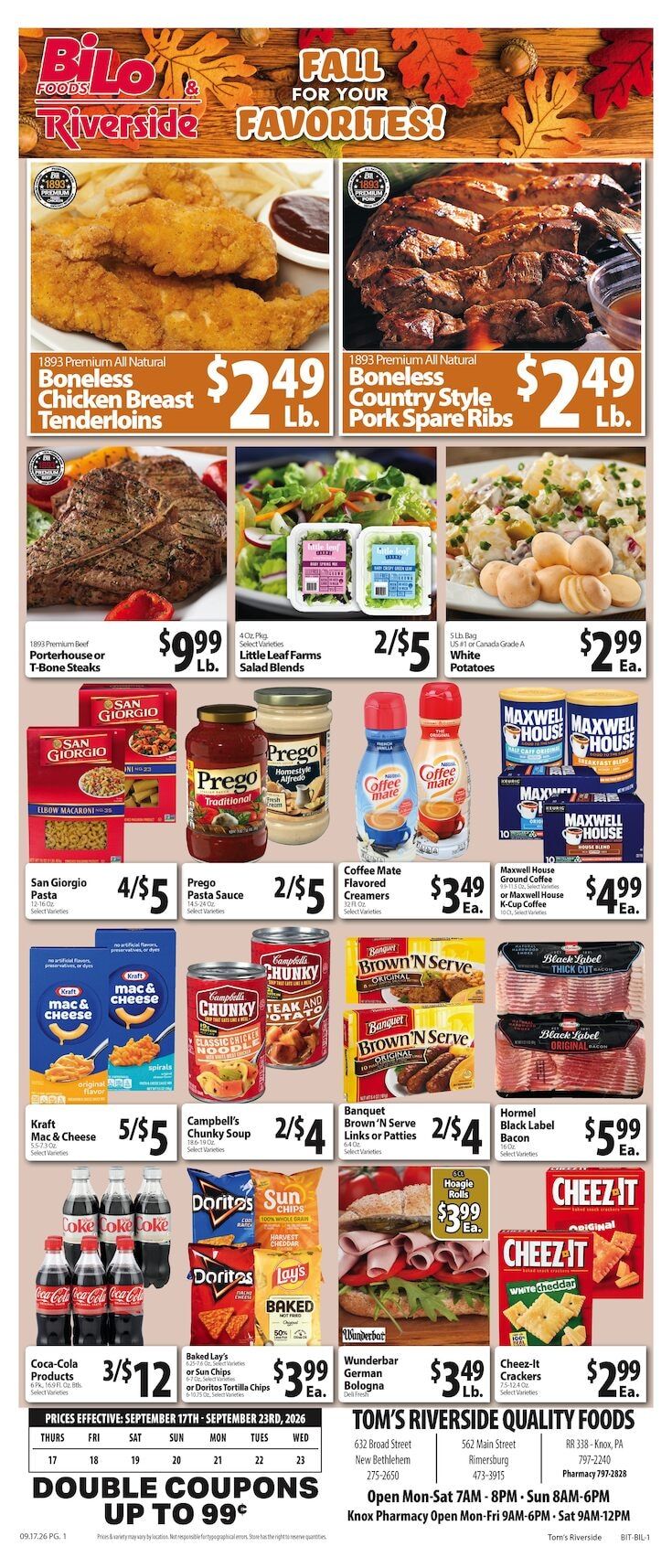 Tom's Riverside Weekly Ad September 17 - 23, 2026