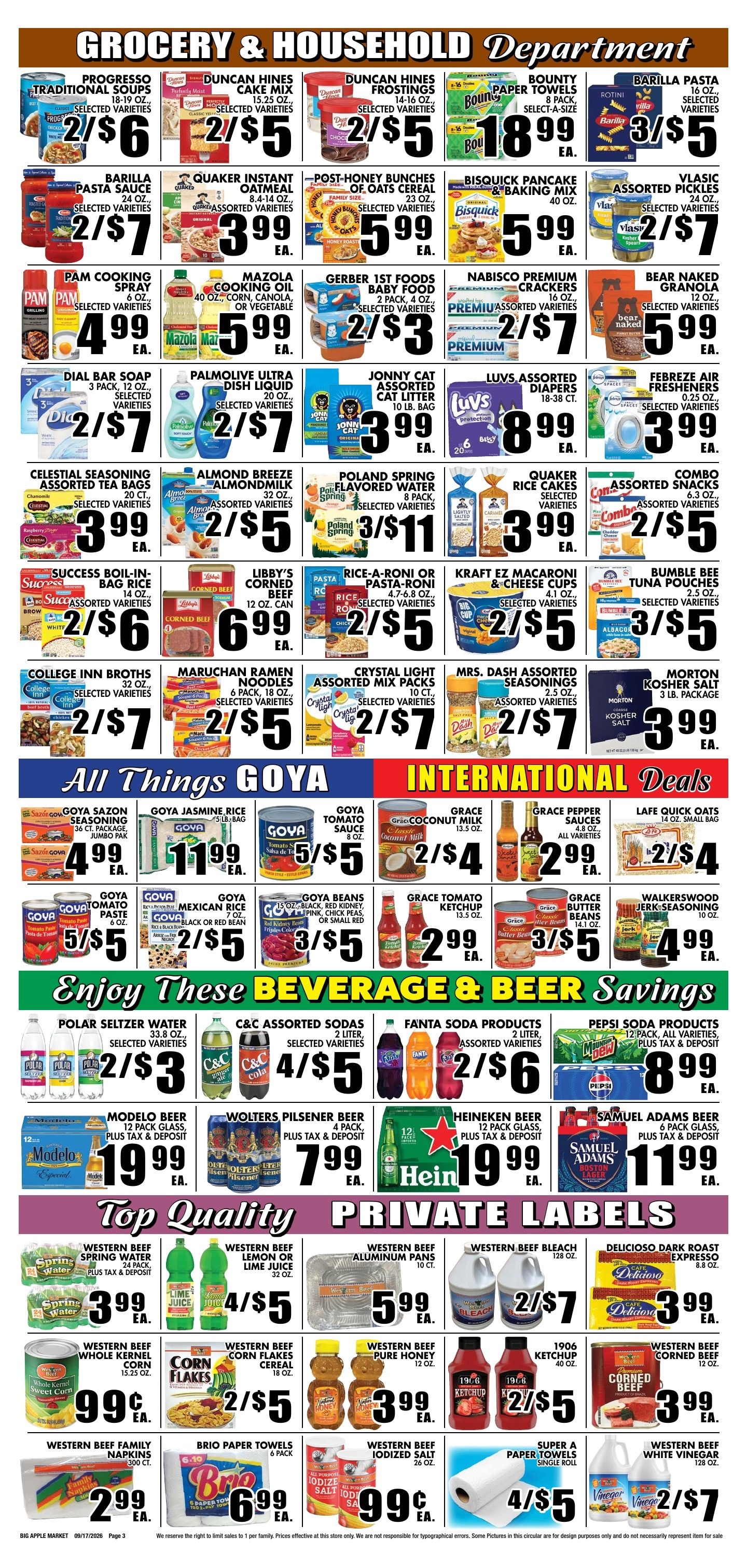 Big Apple Meat Market Weekly Ad September 17 - 30, 2026