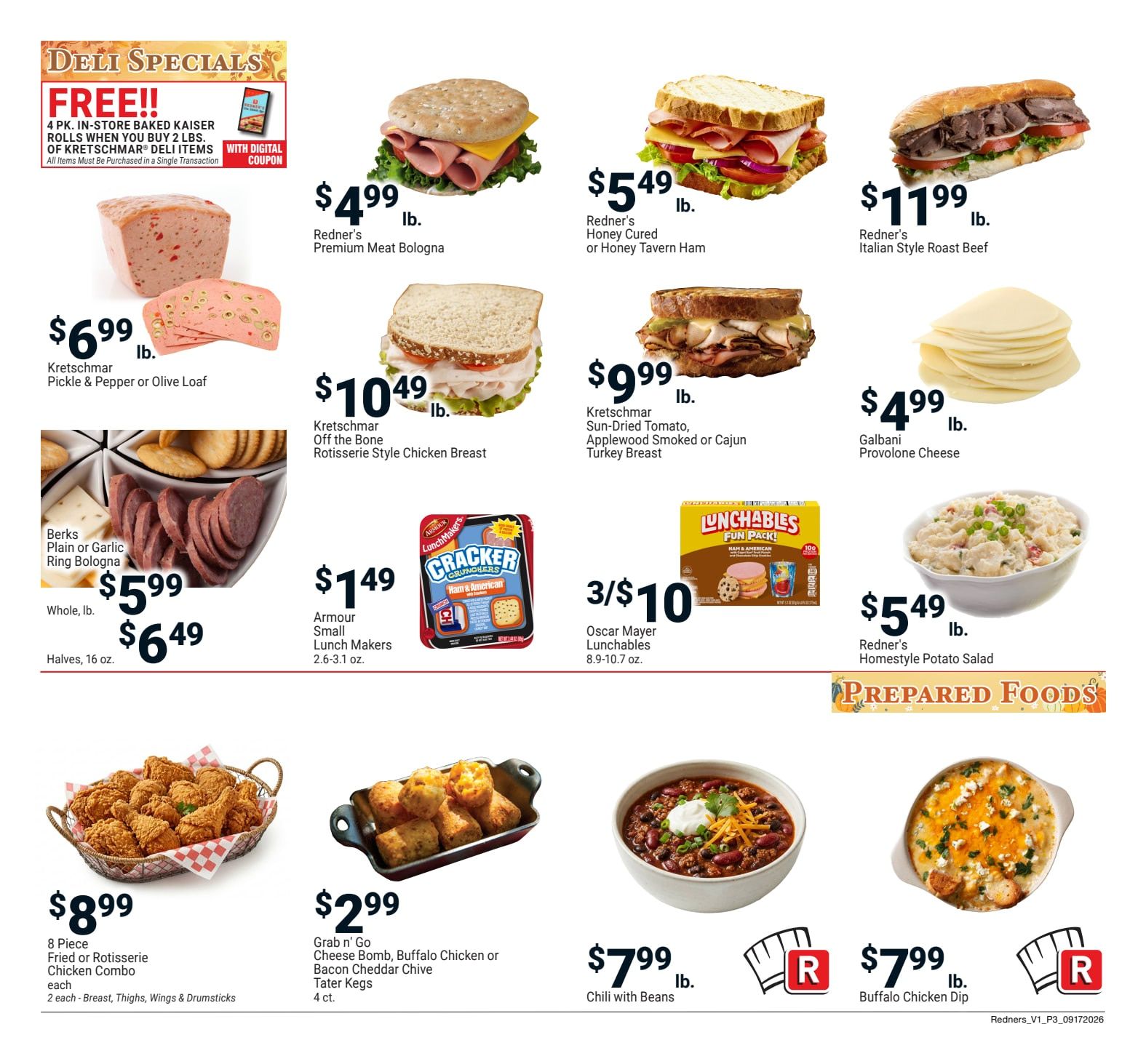 Redner's Markets (Douglassville and other locations, PA) Weekly Ad September 17 - 23, 2026