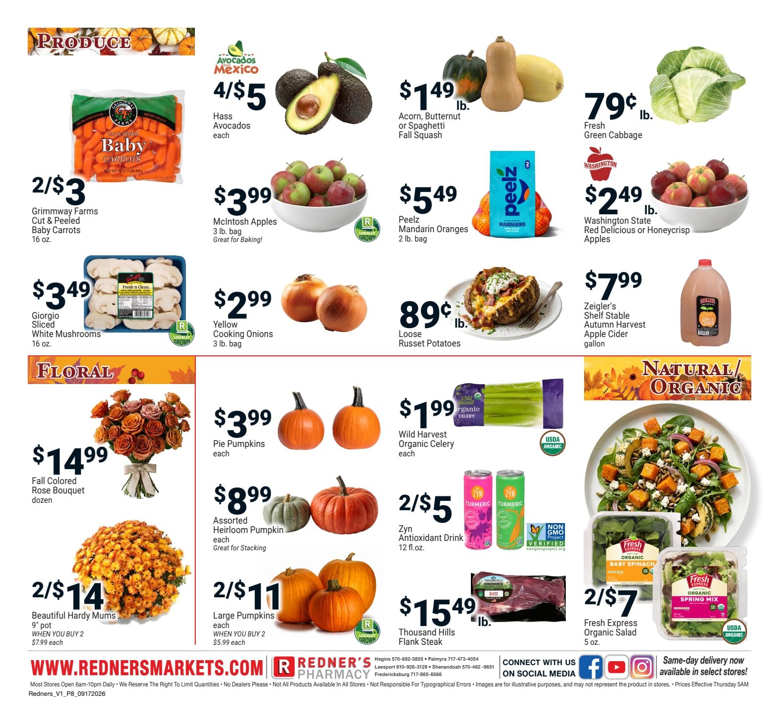 Redner's Markets (Douglassville and other locations, PA) Weekly Ad September 17 - 23, 2026