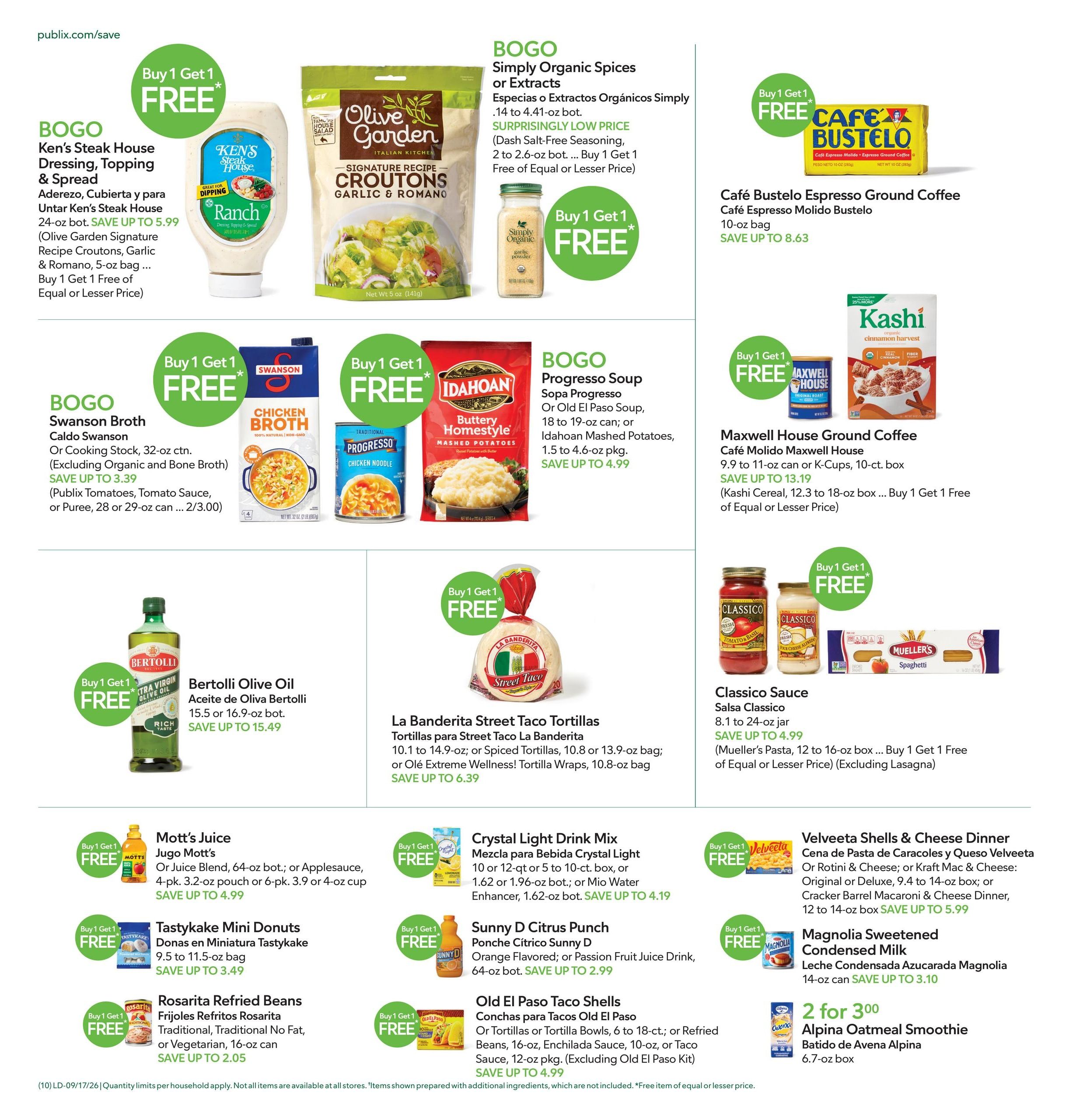 Publix (Cape Coral Area, FL) Anuncio Semanal Español Weekly Ad September 17 - 23, 2026