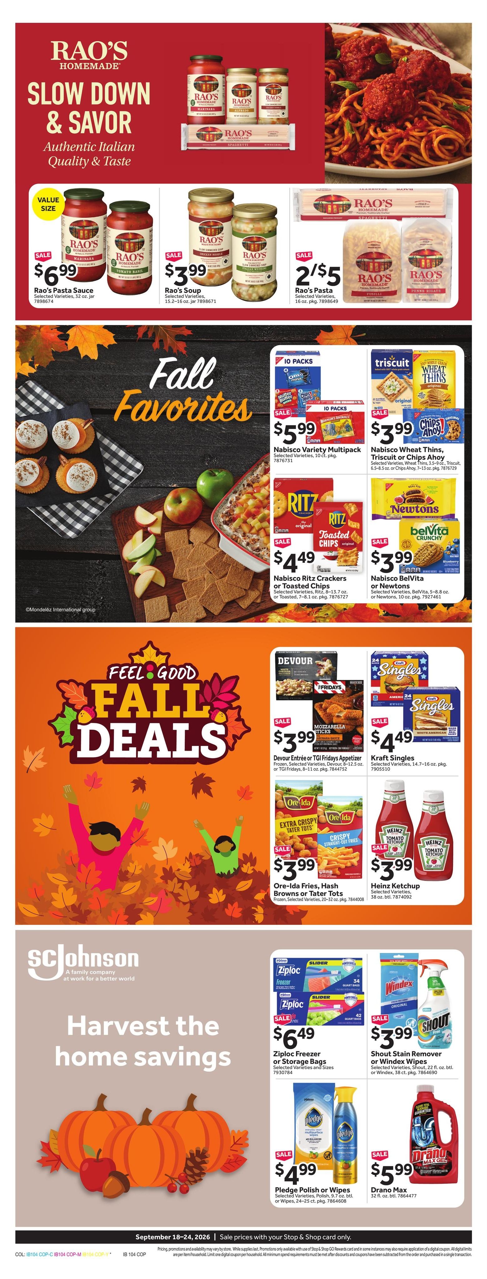 Stop & Shop (Elizabeth Area, NJ) Weekly Ad September 18 - 24, 2026