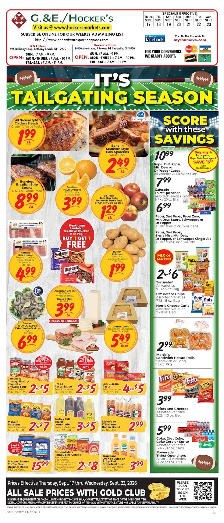 Hocker's Markets Weekly Ad September 17 - 23, 2026