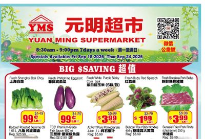 Yuan Ming Supermarket Flyer September 18 to 24