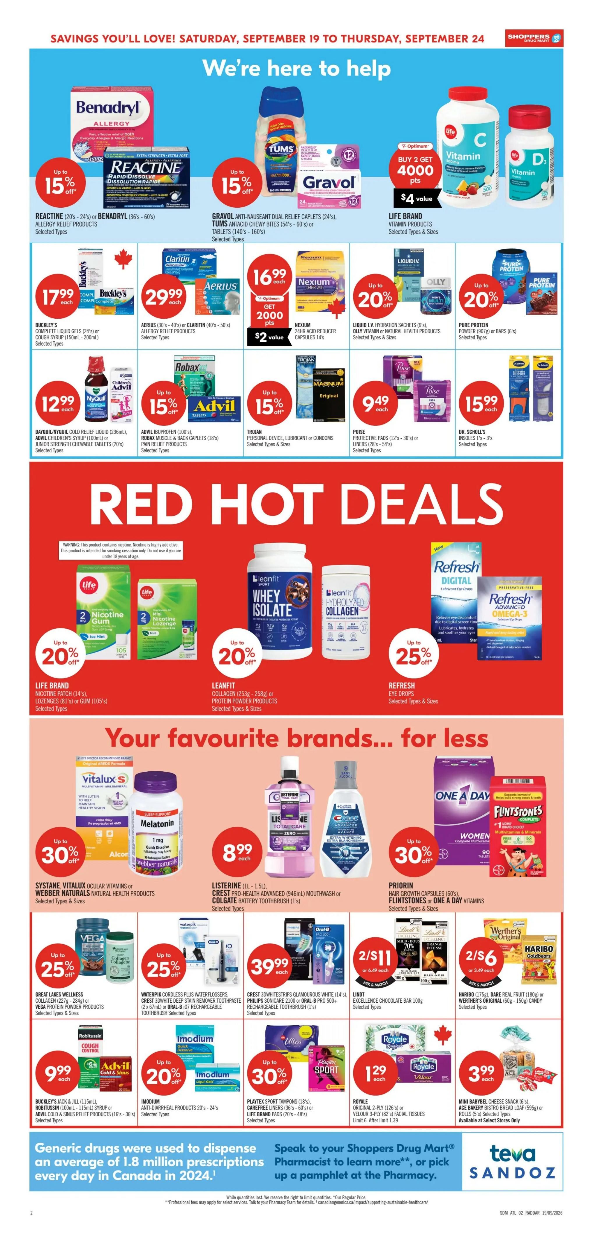 Shoppers Drug Mart (Atlantic) Flyer September 19 to 24