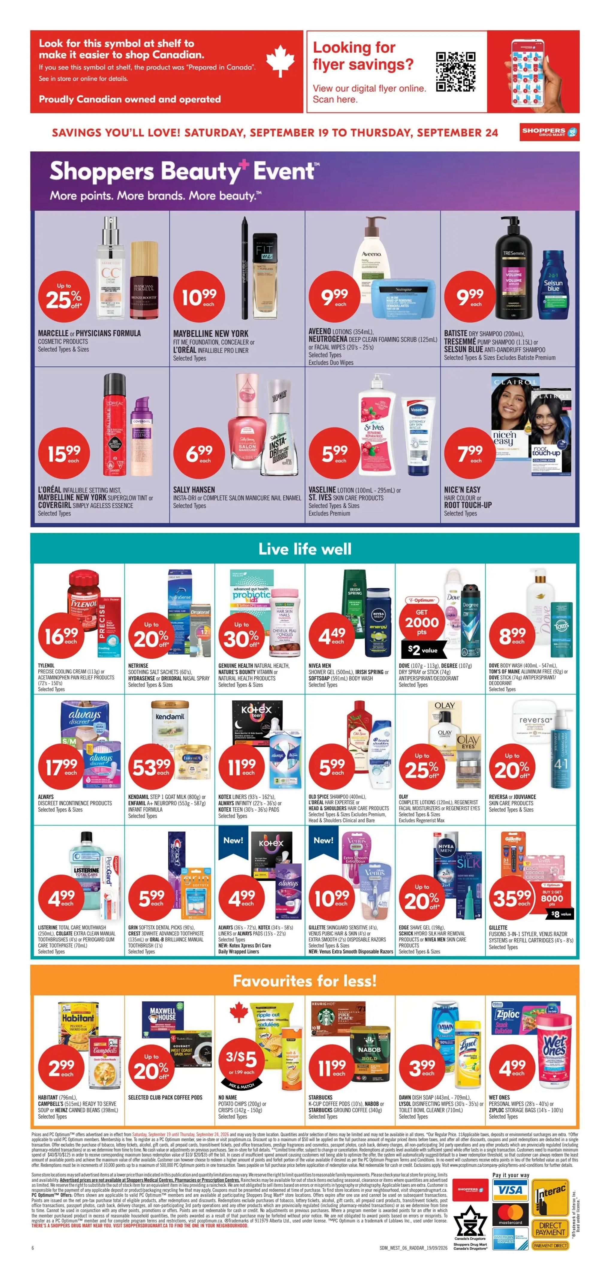 Shoppers Drug Mart (West) Flyer September 19 to 24 