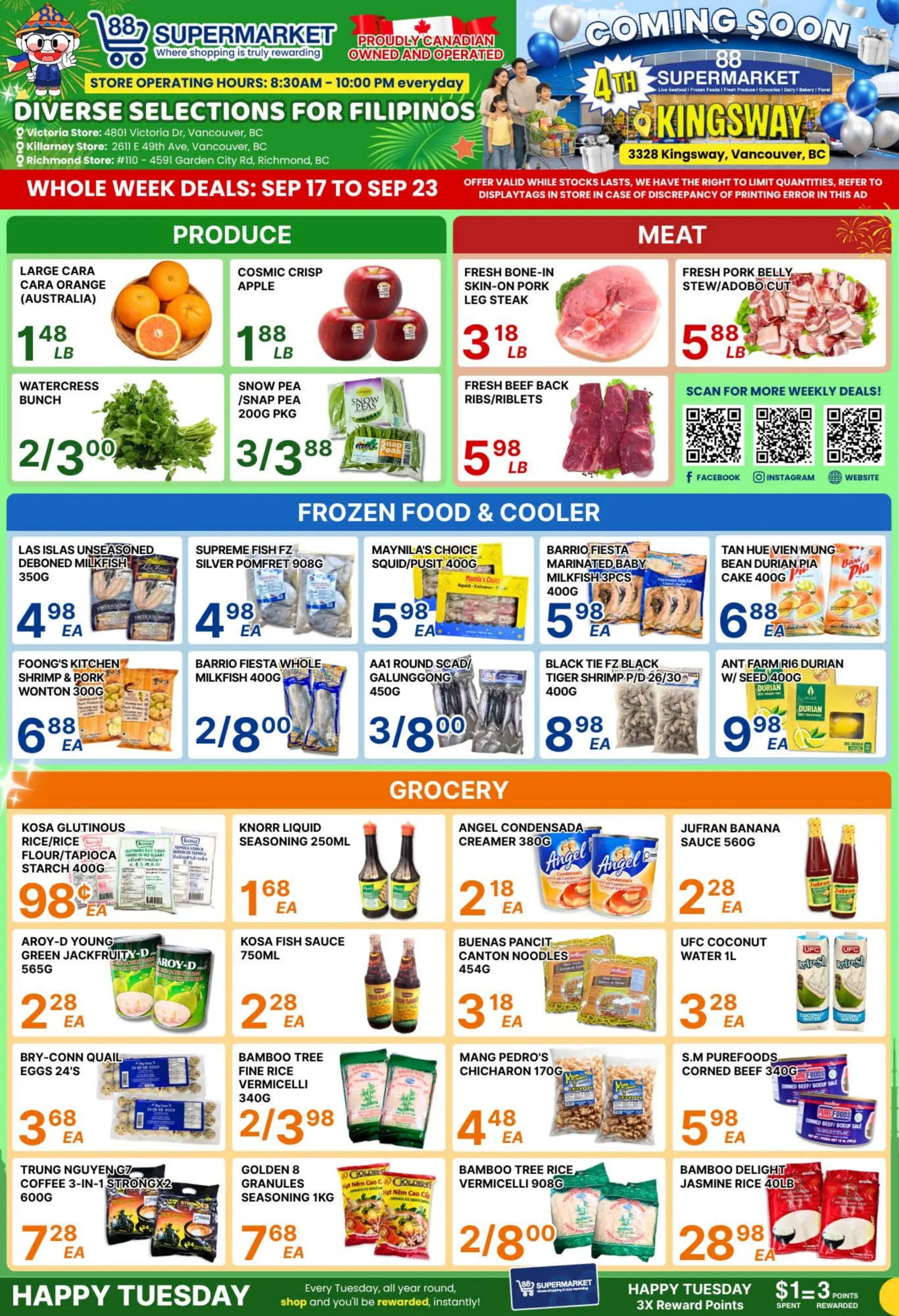 88 Supermarket Flyer September 17 to 23