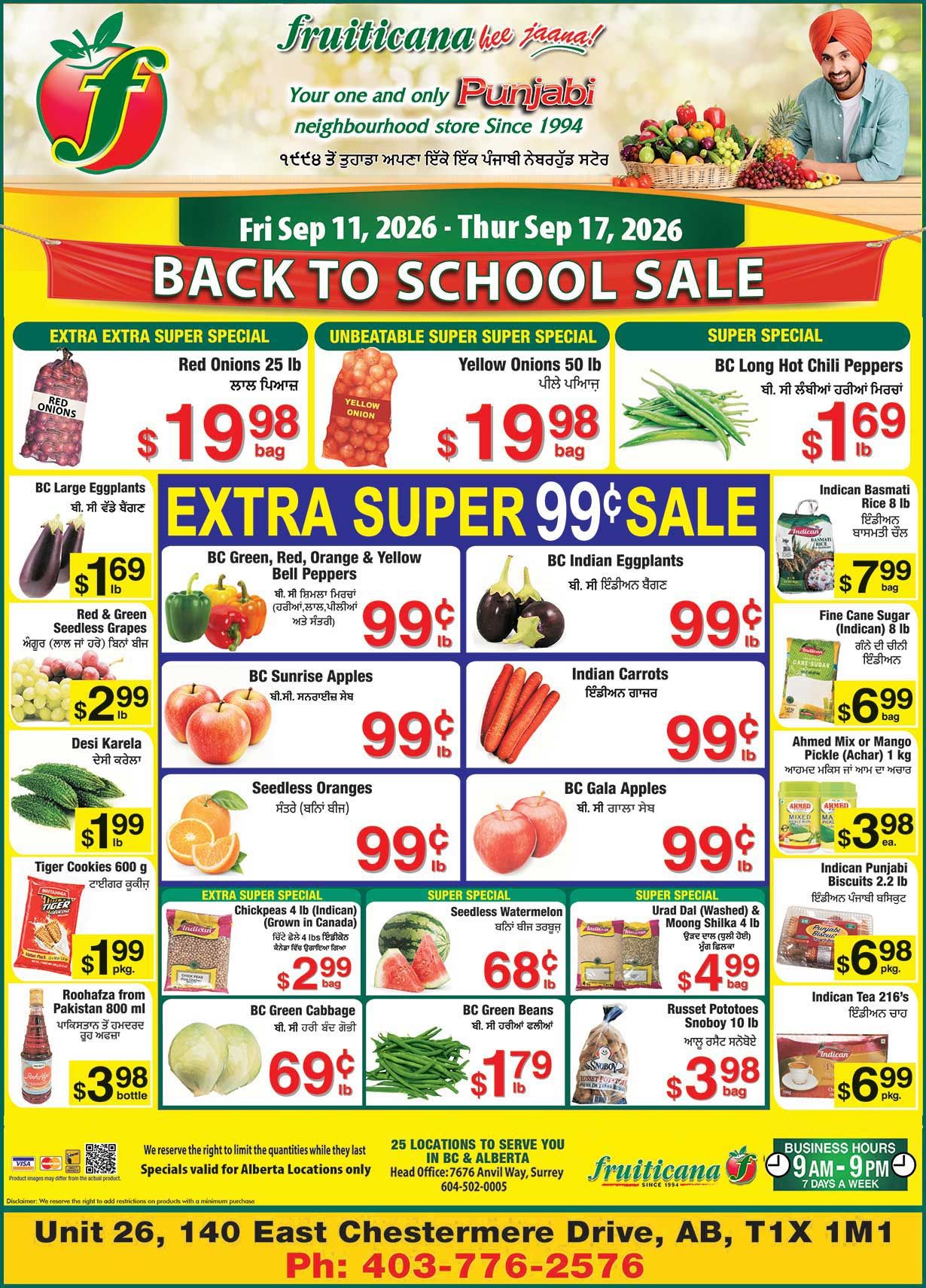 Fruiticana (Chestermere) Flyer September 11 to 17