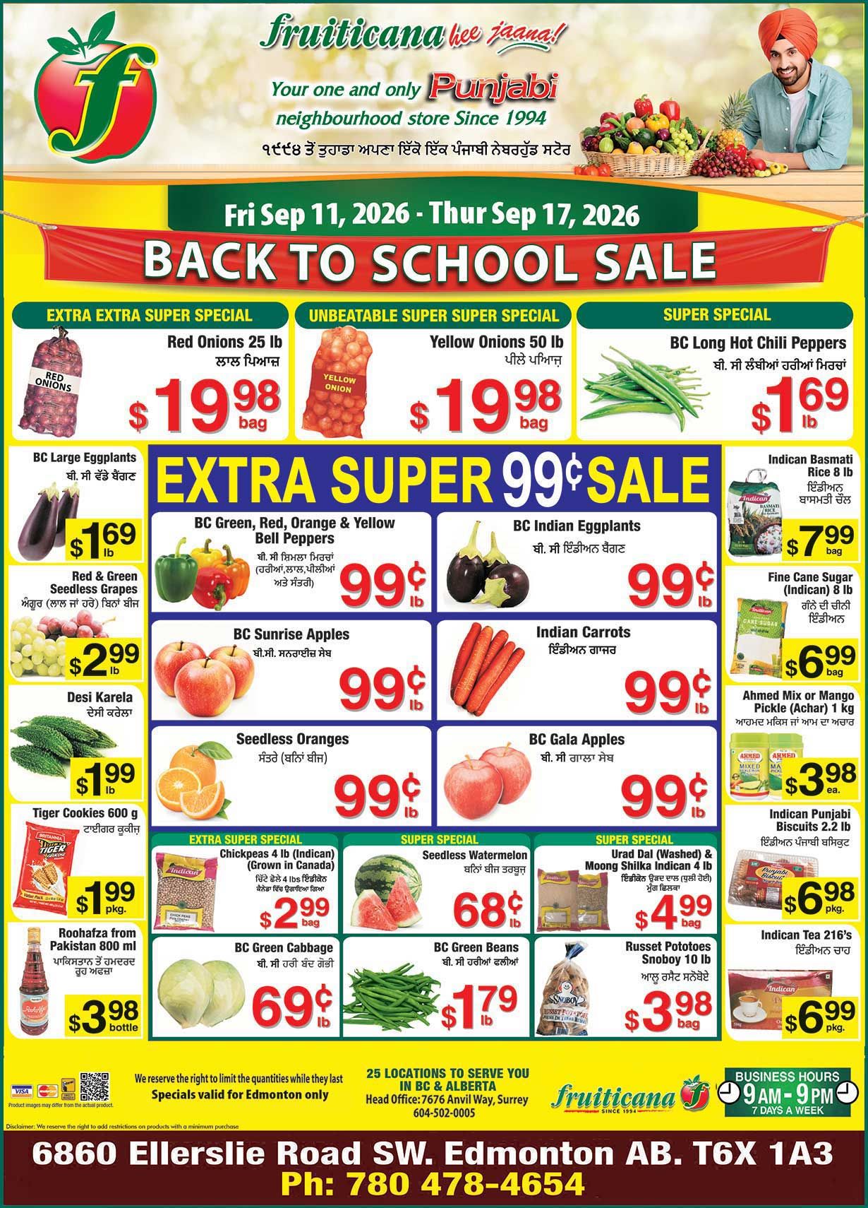 Fruiticana (Edmonton) Flyer September 11 to 17