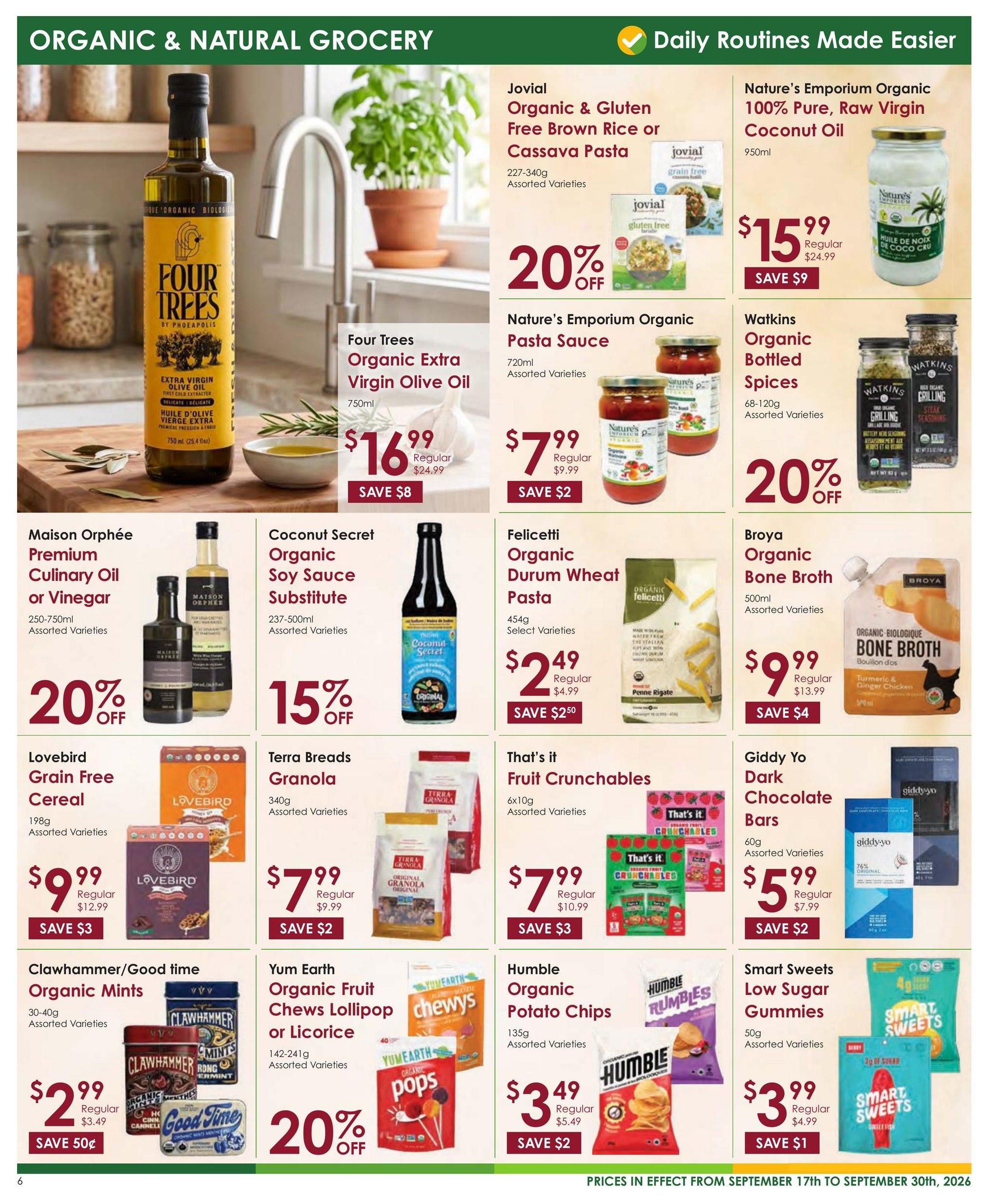 Nature's Emporium Flyer September 17 to 30